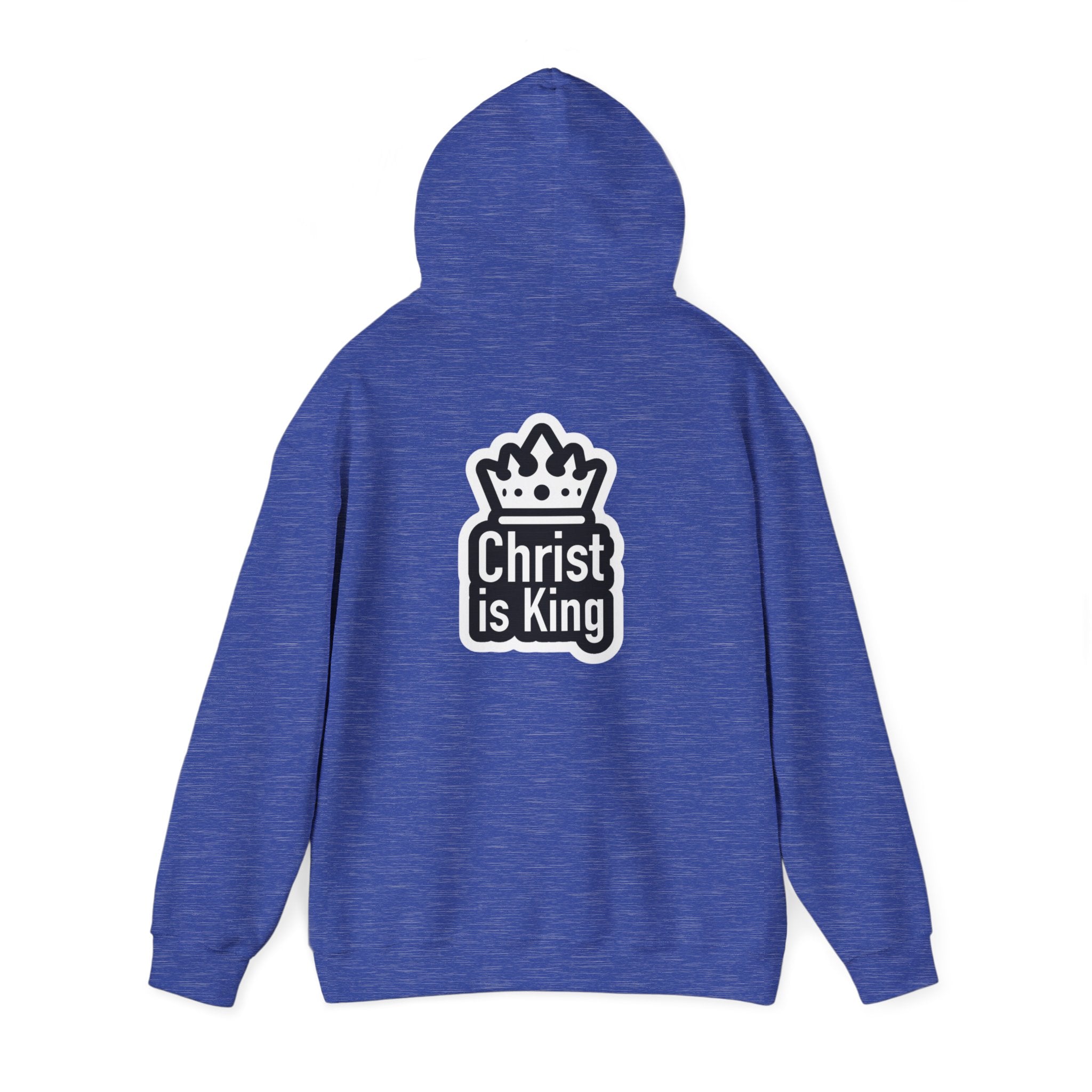 Christ is King Hoodie – Bold Crown & Cross Christian Sweatshirt for Unshakable Faith Printify
