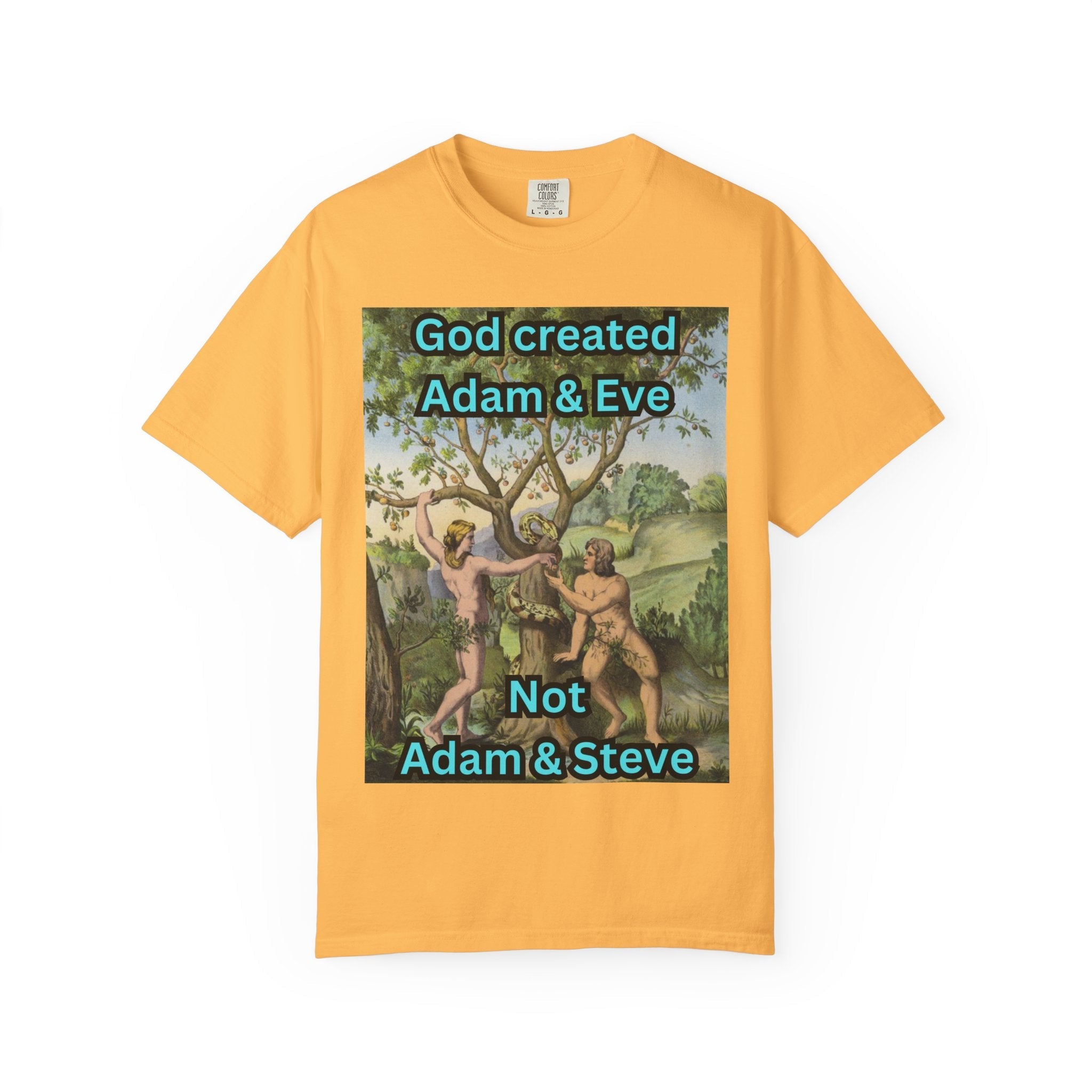 God Created Adam and Eve T-Shirt – Biblical Truth Christian Tee for Bold Faith Printify