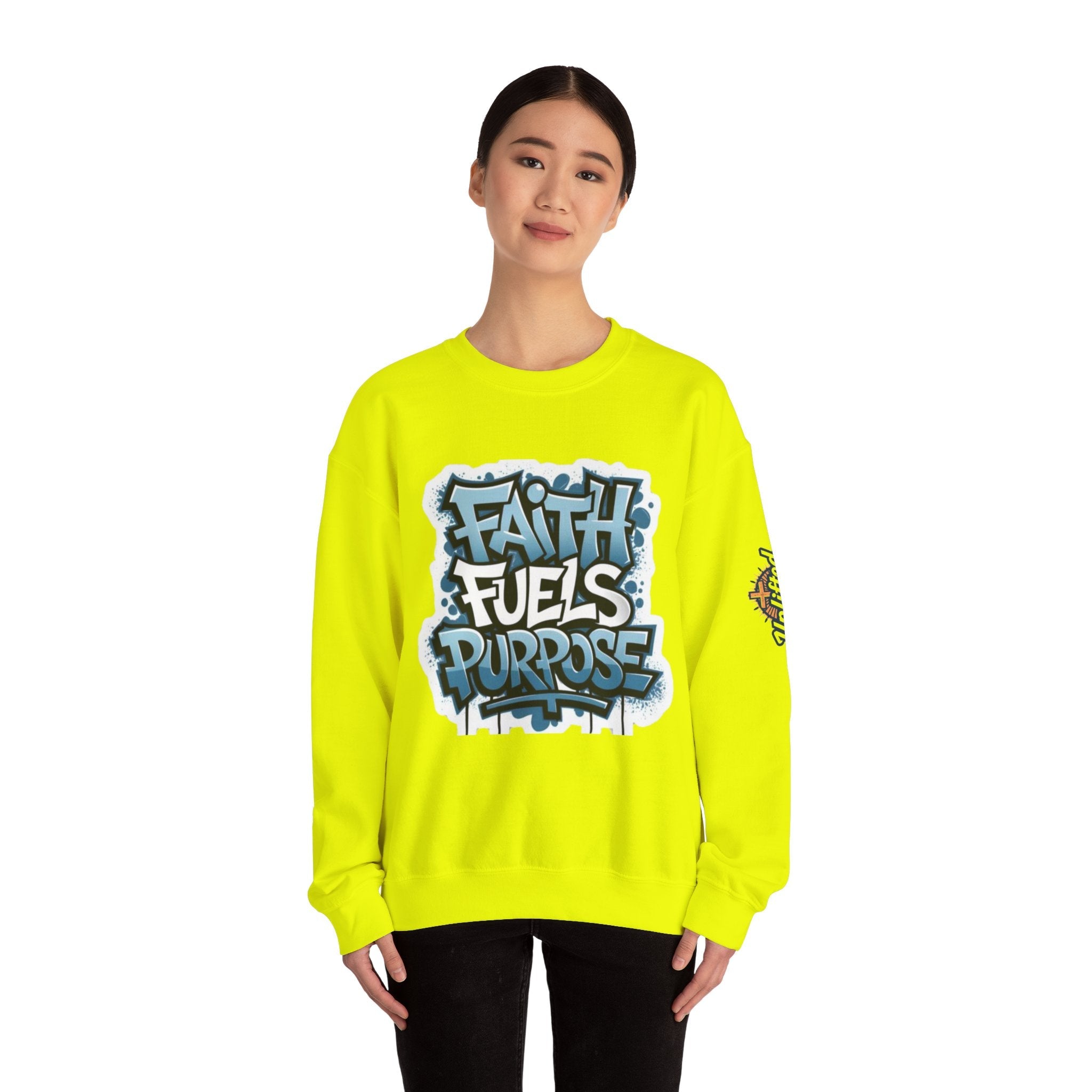Faith Fuels Purpose Sweatshirt – Inspirational Christian Sweatshirt for Divine Drive & Unstoppable Belief Printify