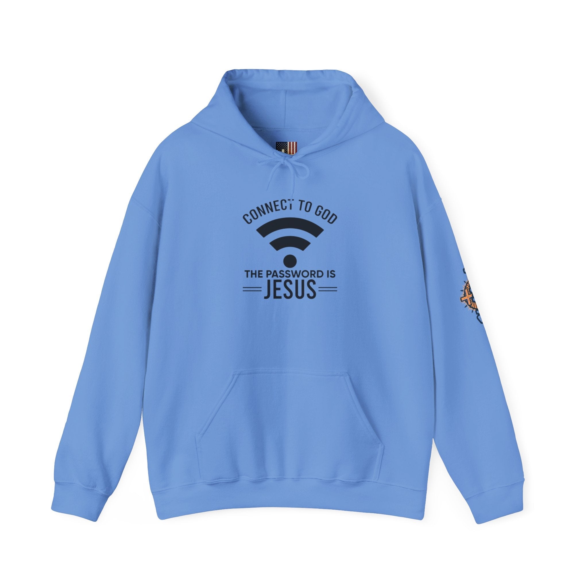 Connect to God Hoodie - WIFI Password is Jesus - Funny Christian Faith Hoodie Printify
