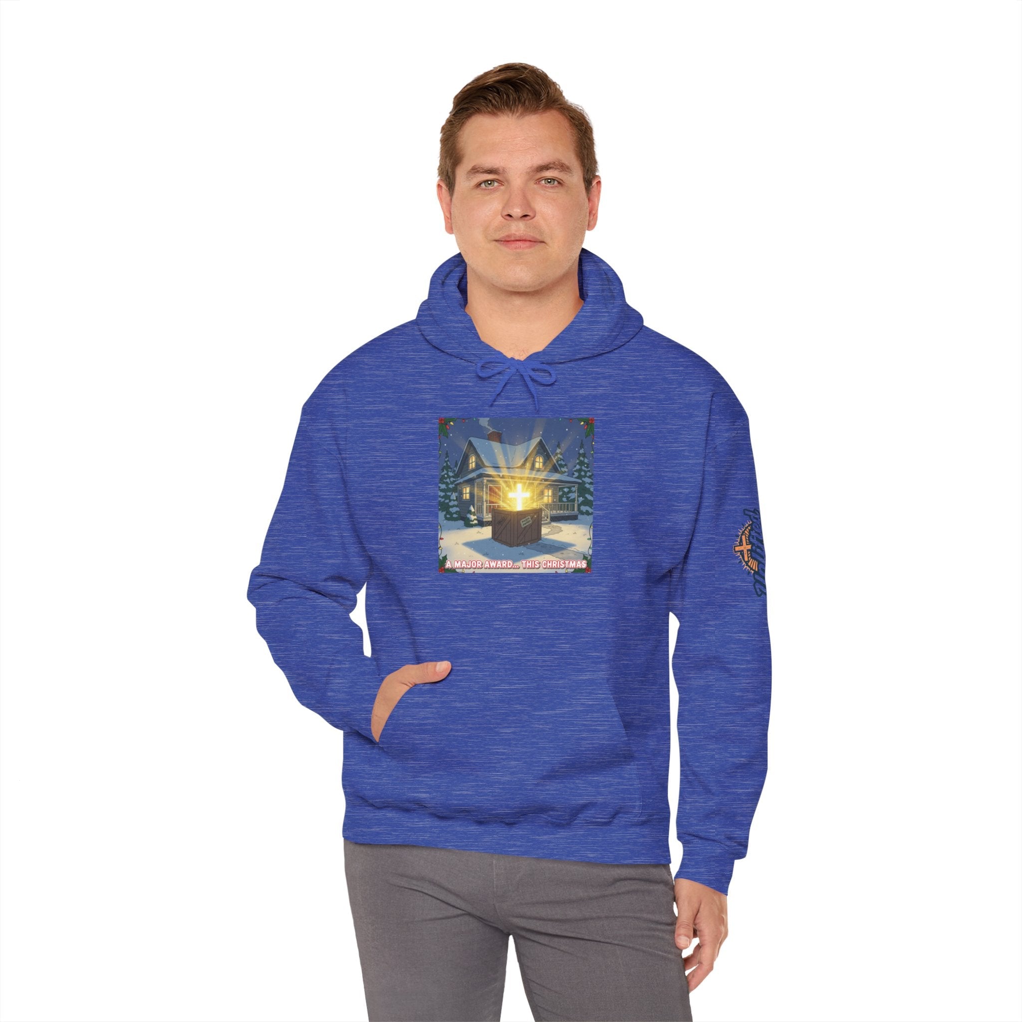 A Major Award This Christmas Hoodie – Fragile Leg Lamp Parody Cross Unboxing Christian Sweatshirt for Hilarious Faith & Holiday Glow Printify