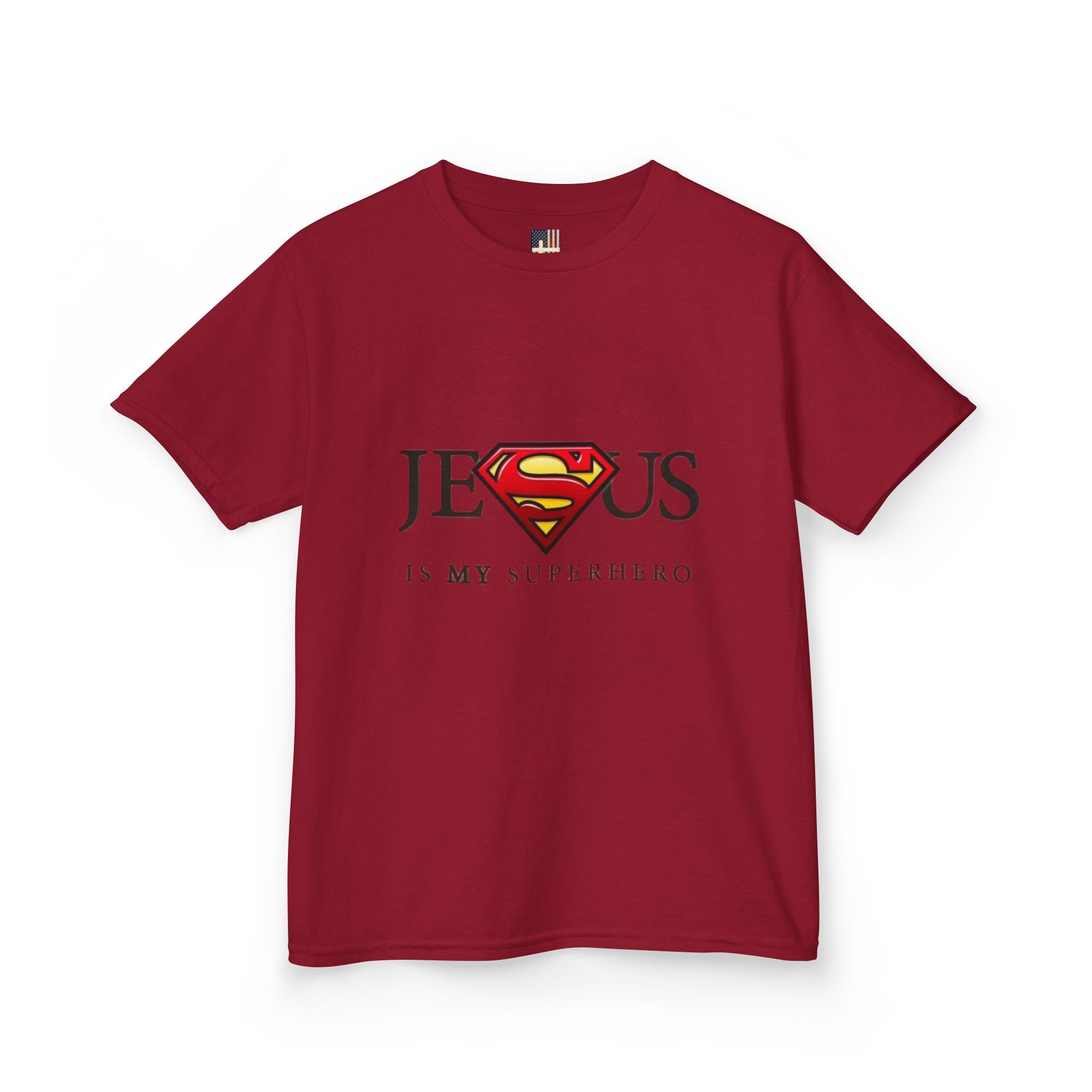 Jesus Is My Superhero T-Shirt — Faith-Based Superman-Inspired Tee Printify