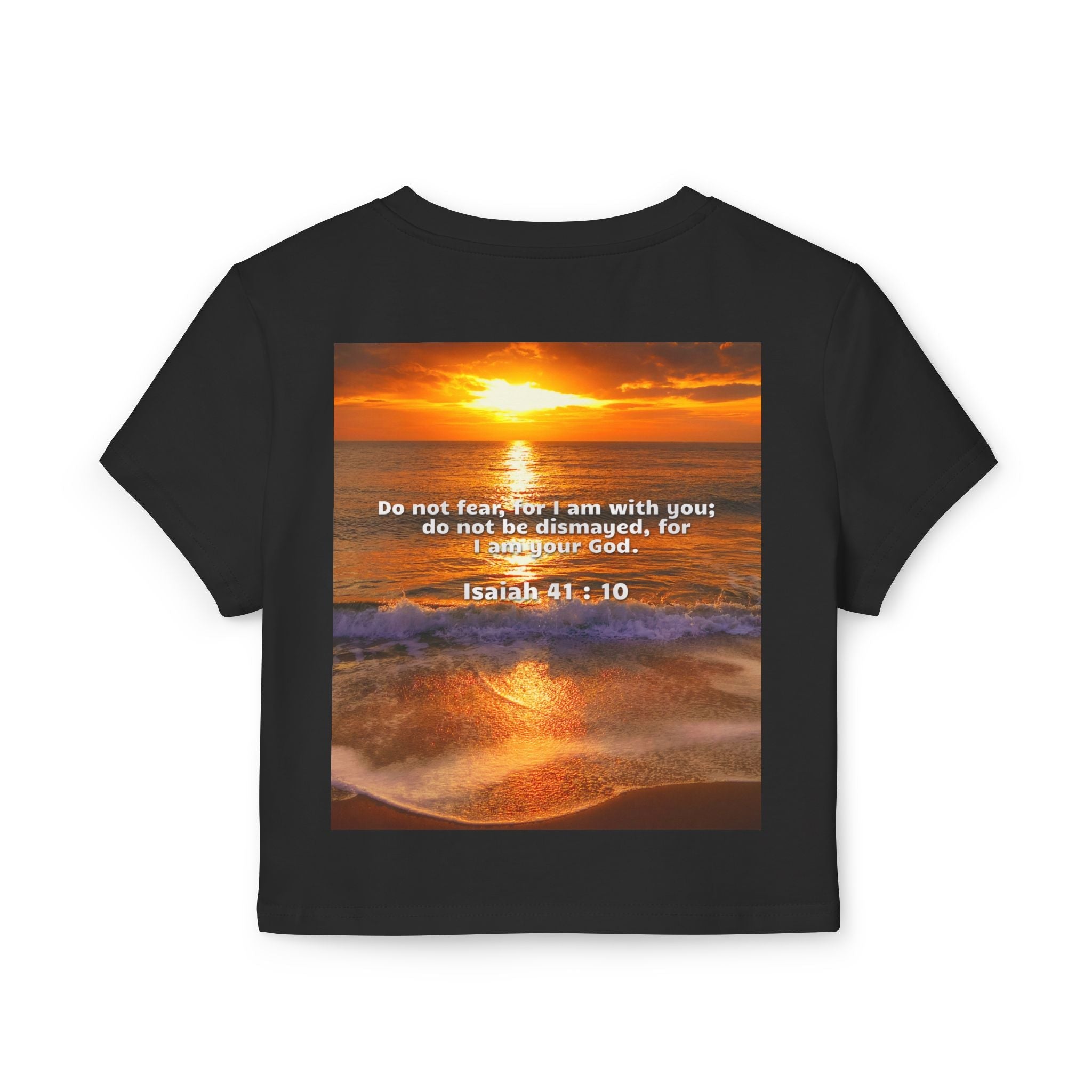 Women's Baby Tee - Isaiah 41:10 Bible Verse Religious Design Printify
