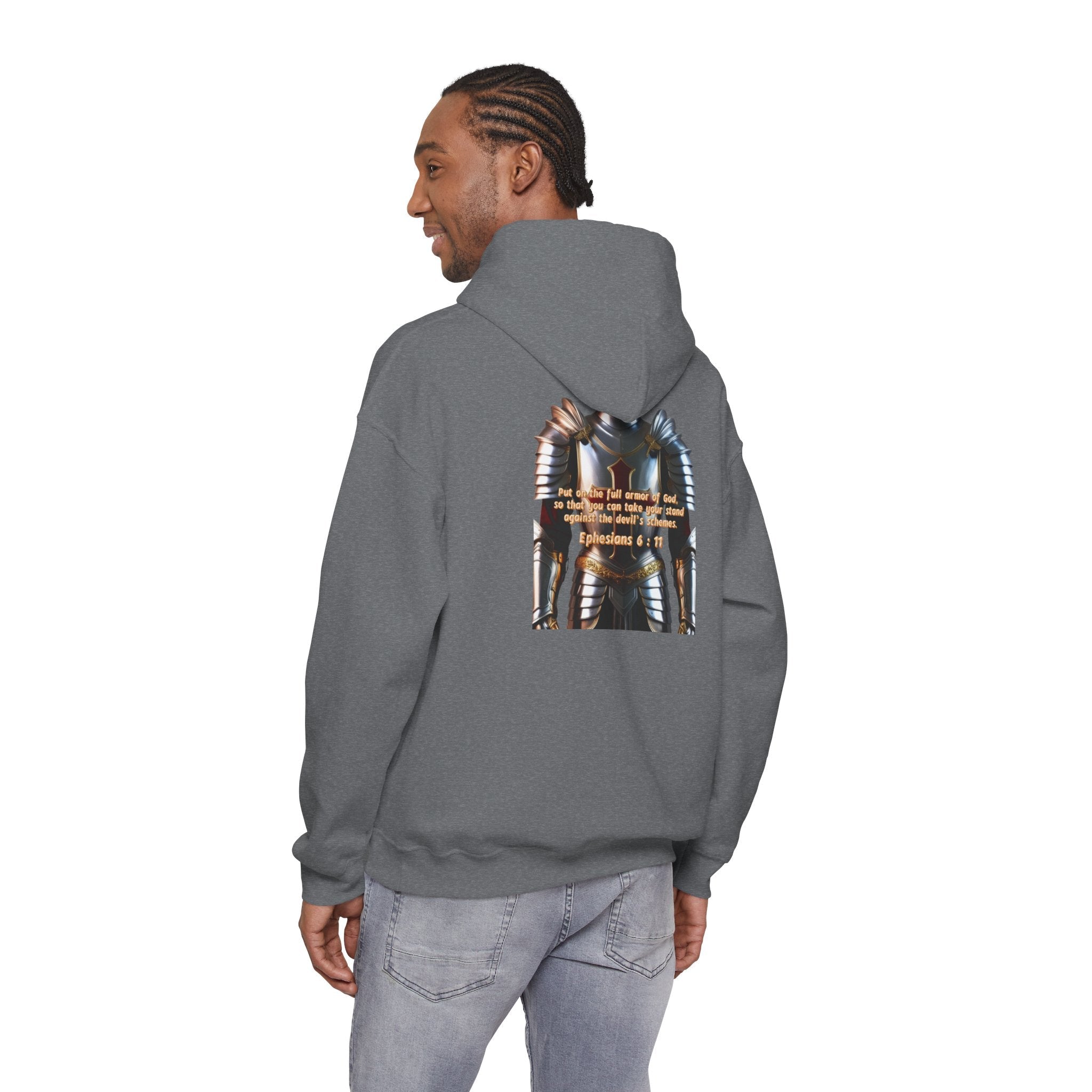 Religious Graphic Armor Of God Design - Unisex Heavy Blend™ Hooded Sweatshirt Printify