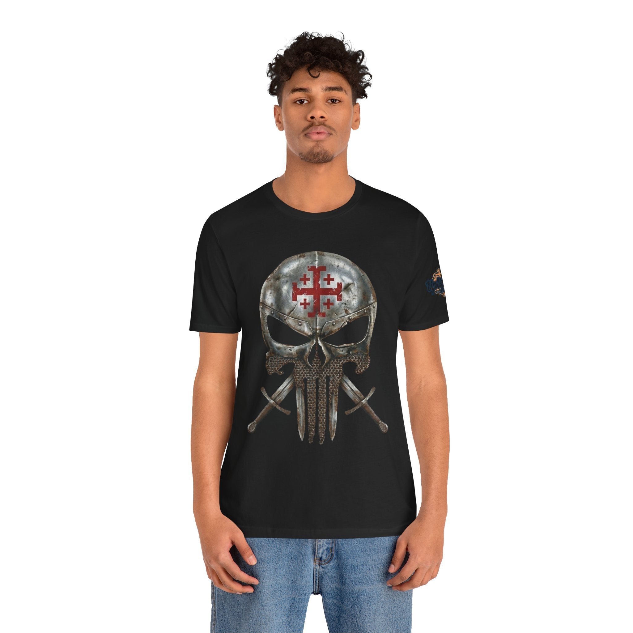 Crusader Knight Christian Skull T-shirt - Warrior Armor of God T-shirt Printify