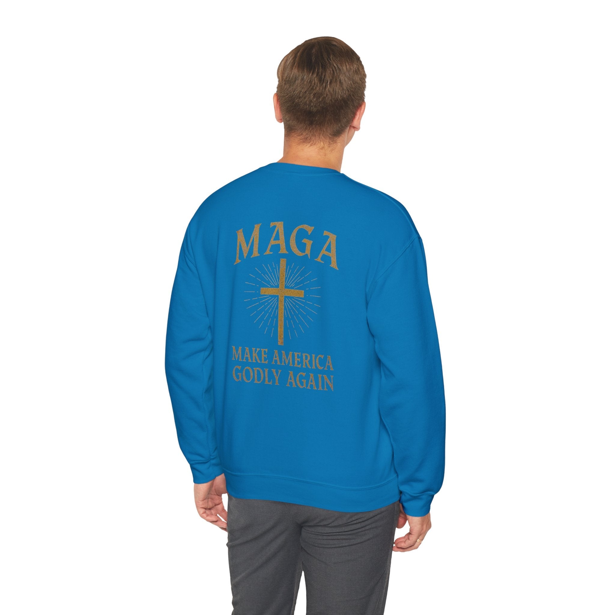 Make America Godly Again Sweatshirt – MAGA Christian Patriotic Hoodie for Faith & Freedom Printify