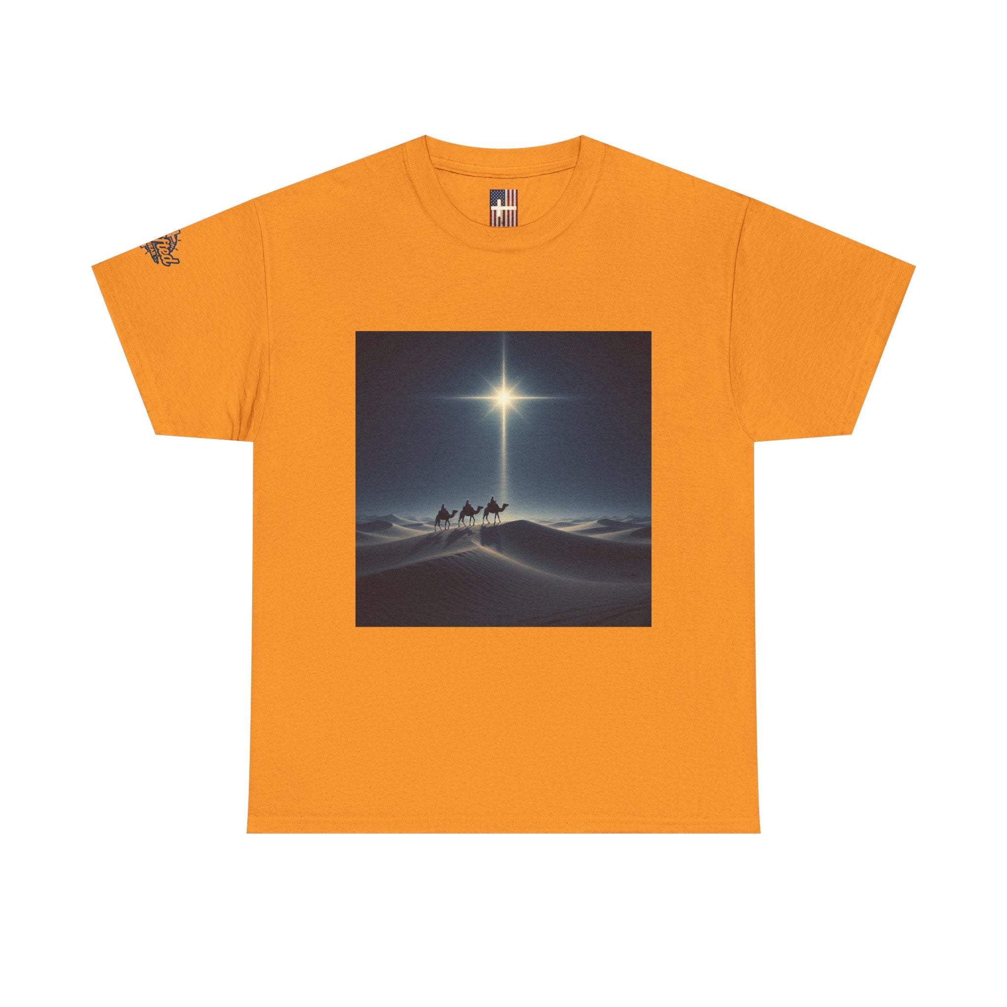 3 Wise Men T-shirt – Magi Camels Nativity Journey Christian Christmas T-shirt for Epiphany Faith & Holy Night Printify