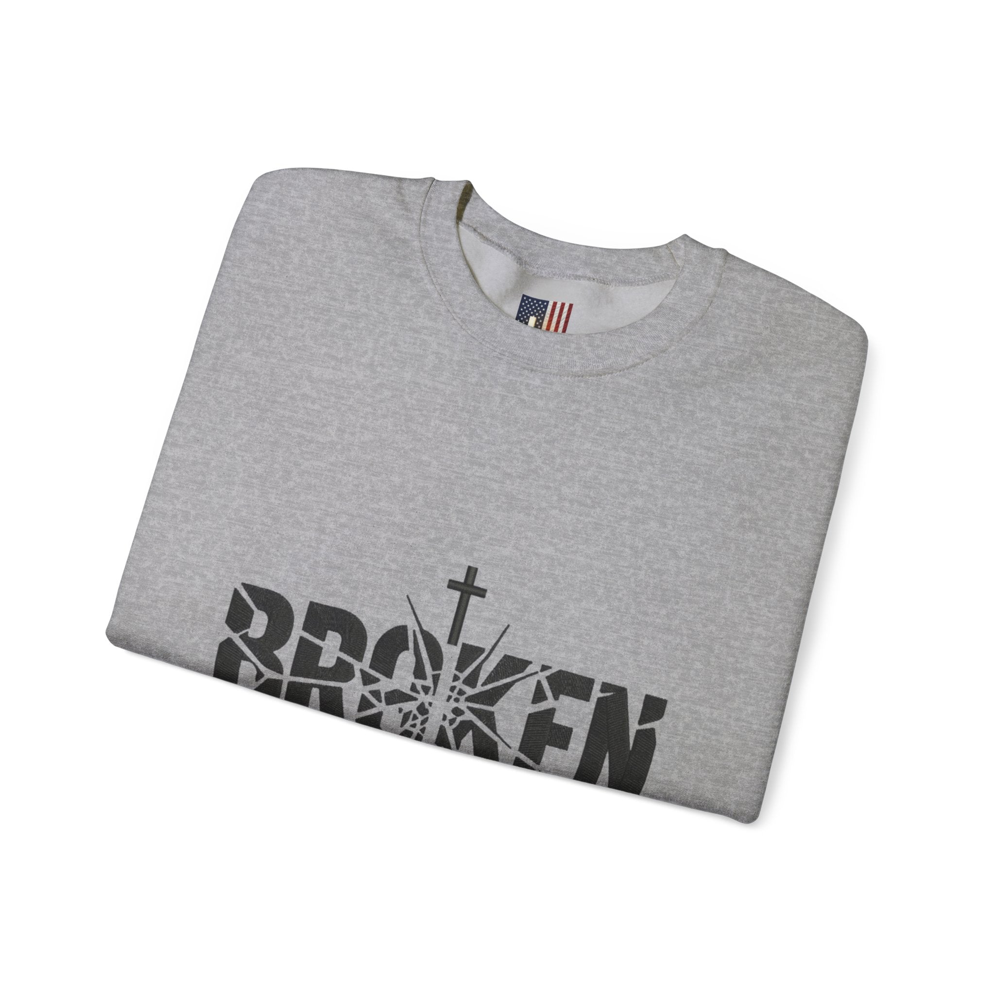 Broken But Chosen Crewneck Sweatshirt Printify
