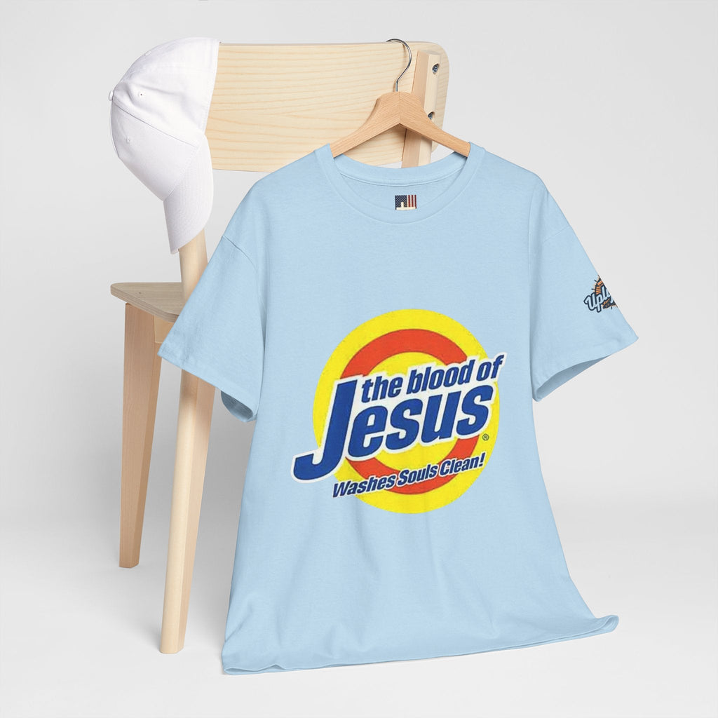 Blood of Jesus Washes Souls Clean T-shirt - Funny Tide Parody - Christian Faith T-shirt Printify