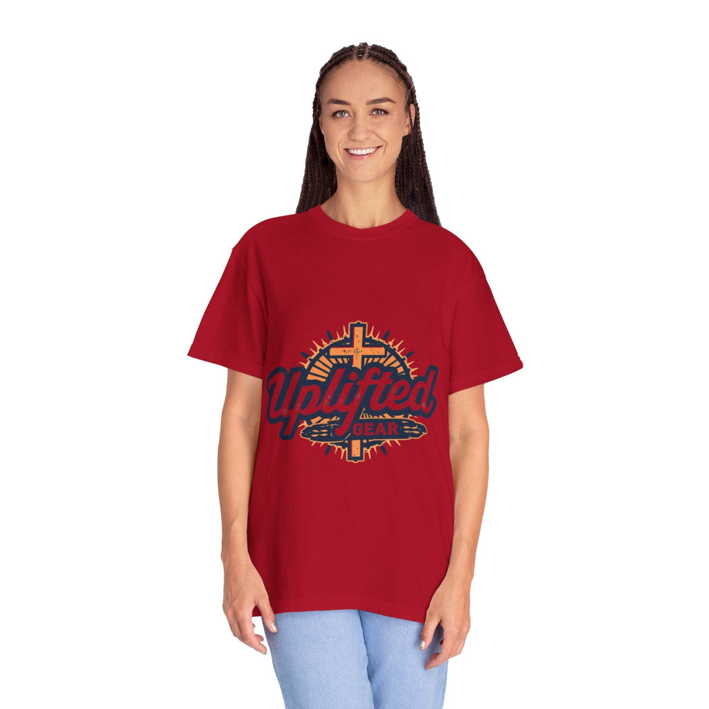 Uplifted Gear Christian T-Shirt – Bold Logo Faith Tee for Inspired Living Printify
