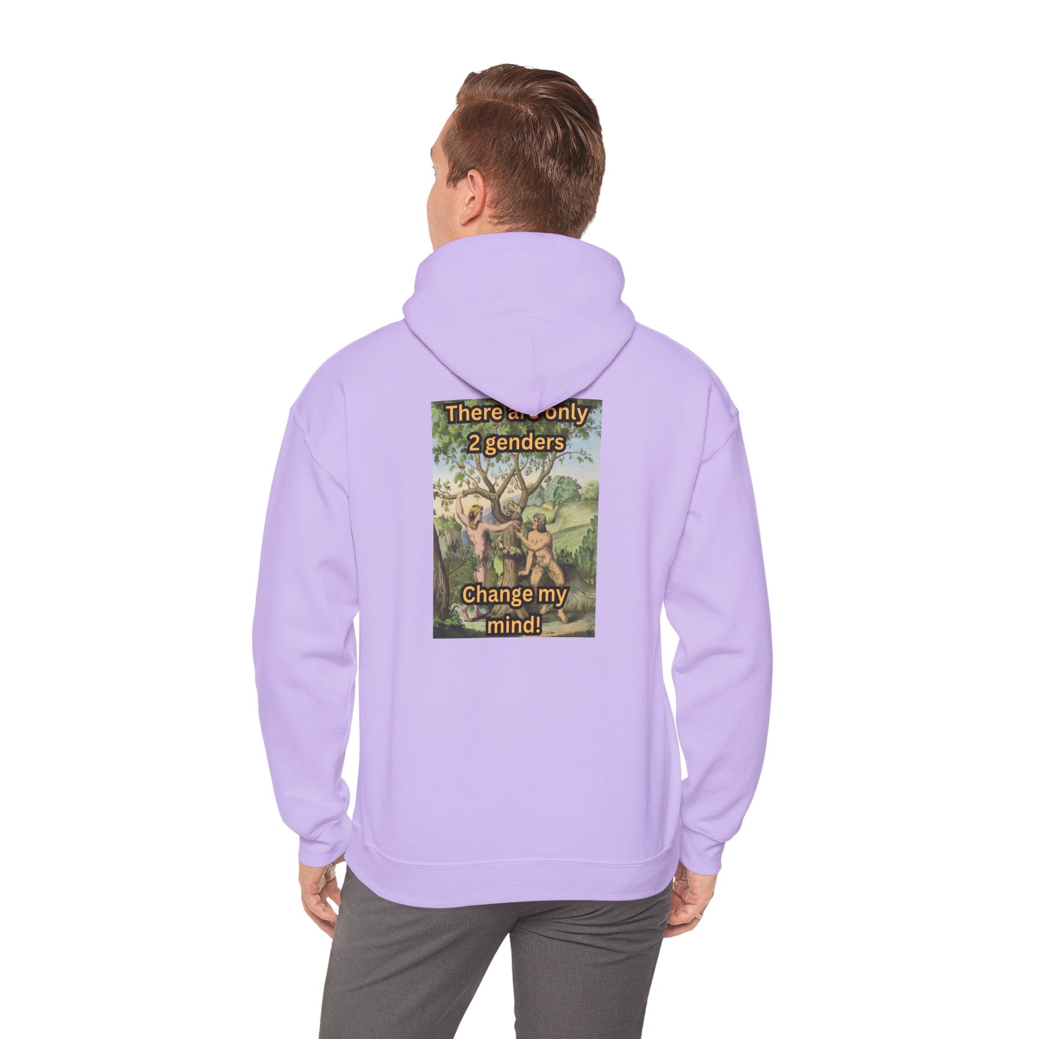 There Are Only 2 Genders Hoodie – Adam & Eve Cross Christian Hoodie for Bold Truth Printify
