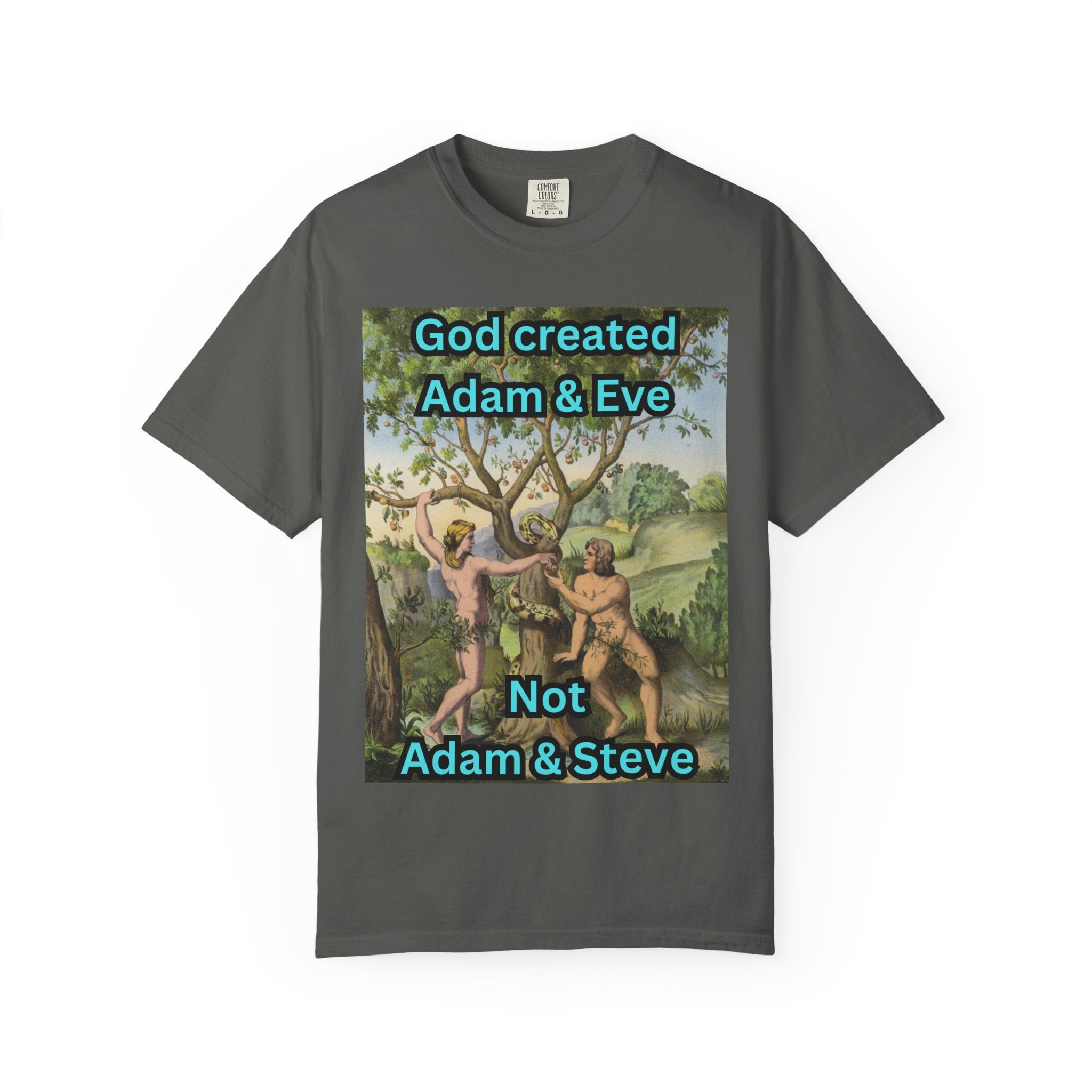 God Created Adam and Eve T-Shirt – Biblical Truth Christian Tee for Bold Faith Printify