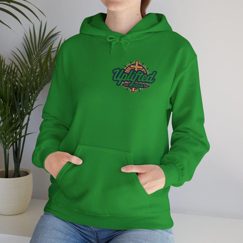 Uplifted Gear Christian Hoodie – Bold Logo Faith Hoodie for Inspired Living Printify