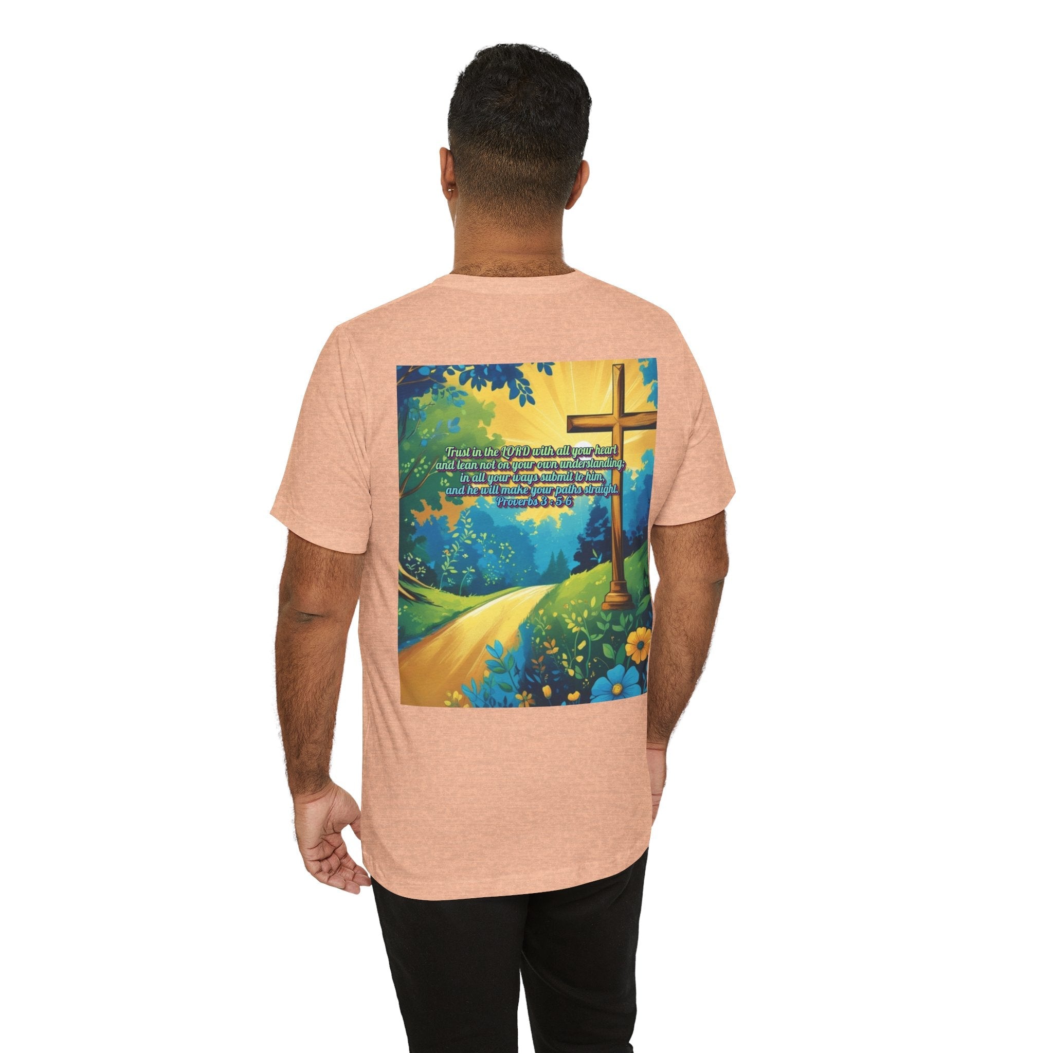 Trust in The Lord Proverbs 3:5-6 Biblical Design Unisex Jersey Short Sleeve Tee Printify