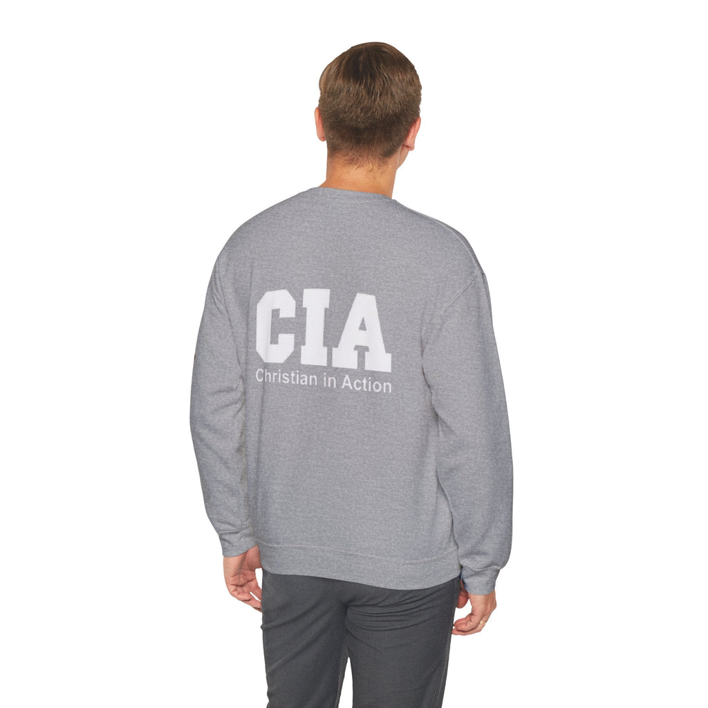 CIA Christian in Action Sweatshirt - Funny Faith Parody Sweatshirt - Mission Ready Apparel Printify