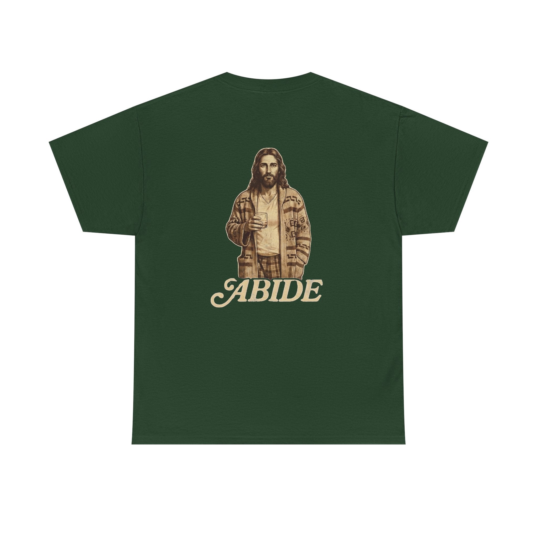 Abide Vintage Jesus Tee — "The Dude" Graphic Christian T-Shirt Printify