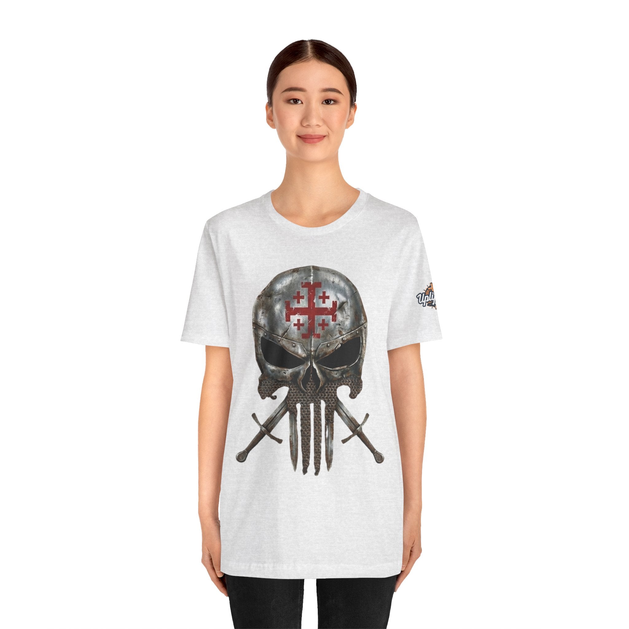 Crusader Knight Christian Skull T-shirt - Warrior Armor of God T-shirt Printify