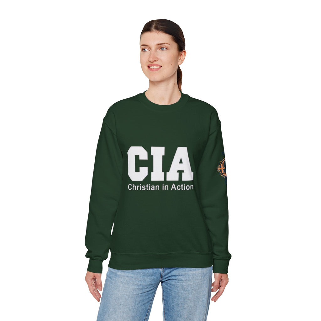 CIA Christian in Action Sweatshirt - Funny Faith Parody Sweatshirt - Mission Ready Apparel Printify