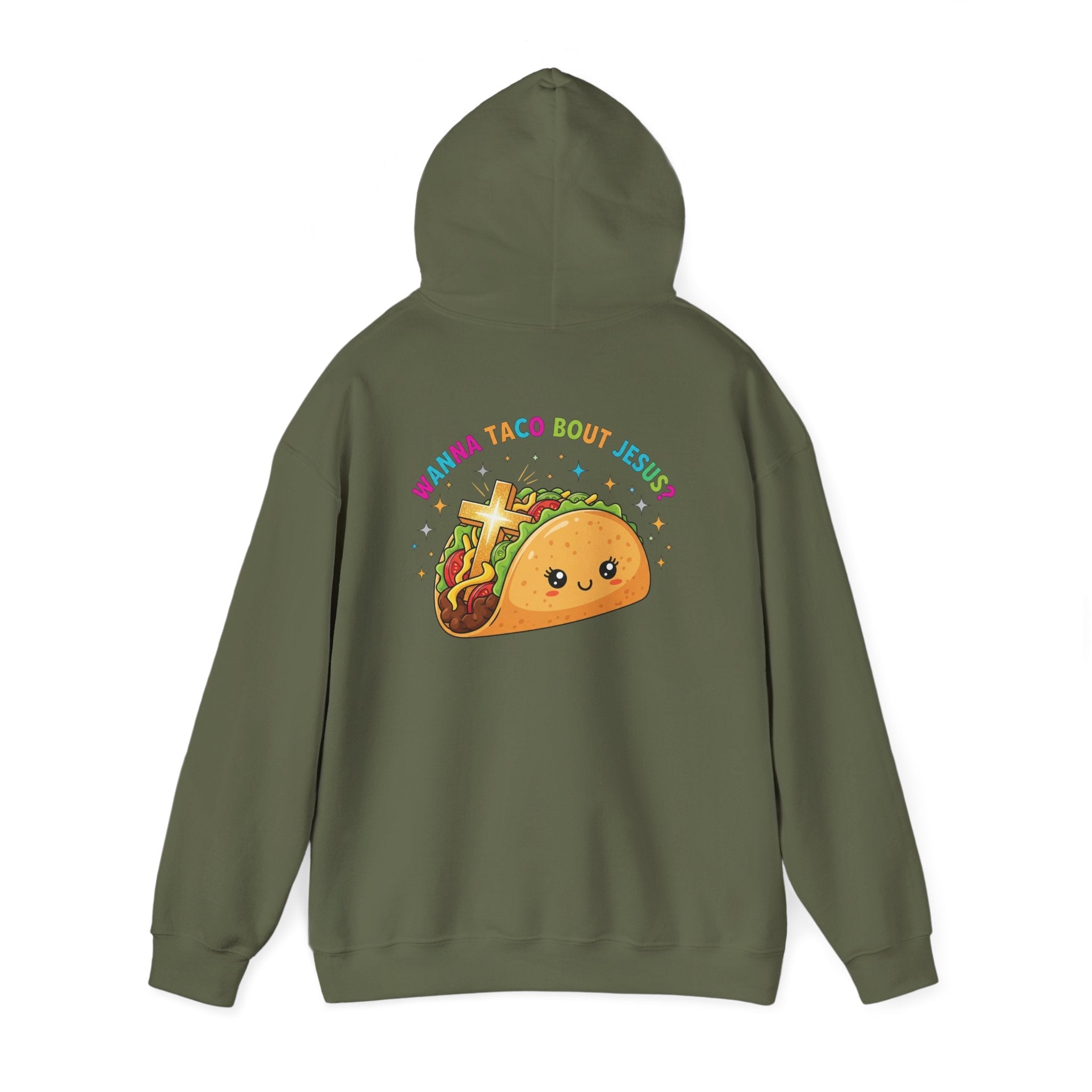Wanna Taco 'Bout Hoodie – Cozy Christian Pun Hoodie for Faith & Fun Printify
