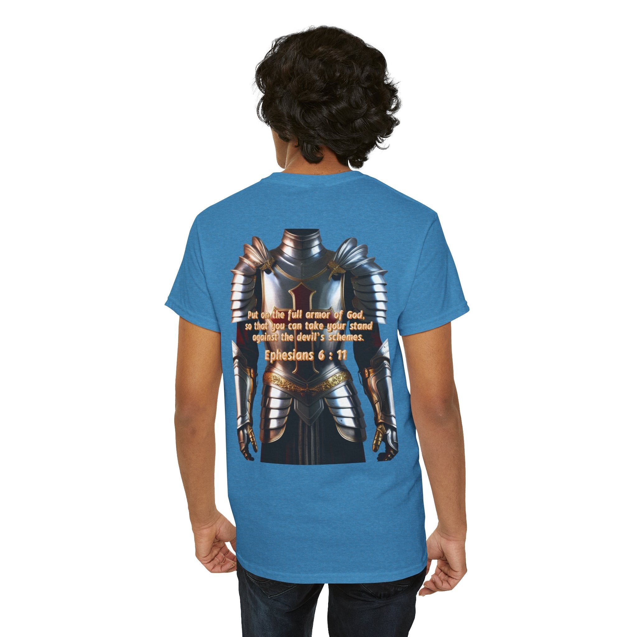 Religious Graphic Armor Of God Design - Unisex Heavy Cotton Tee Printify