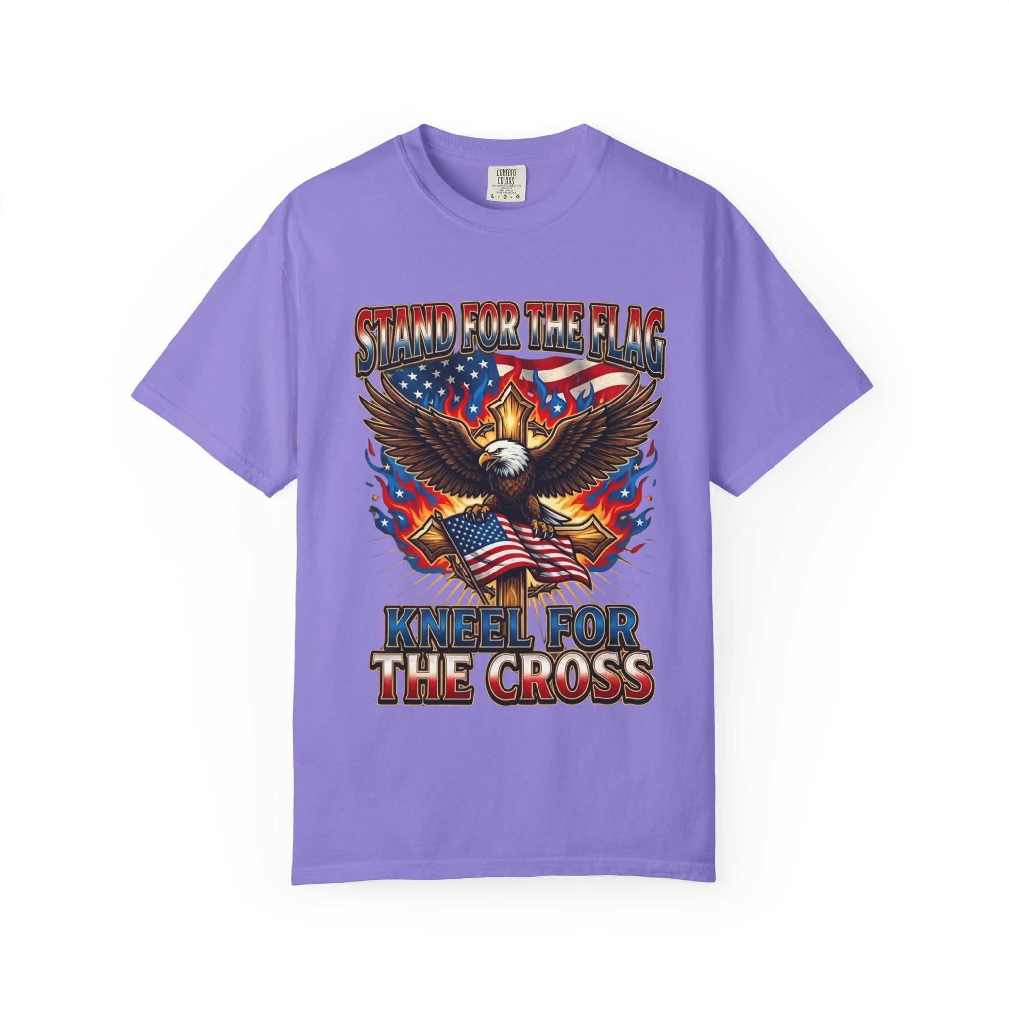 Stand for the Flag Kneel for the Cross T-shirt | Patriotic Eagle T-shirt Printify
