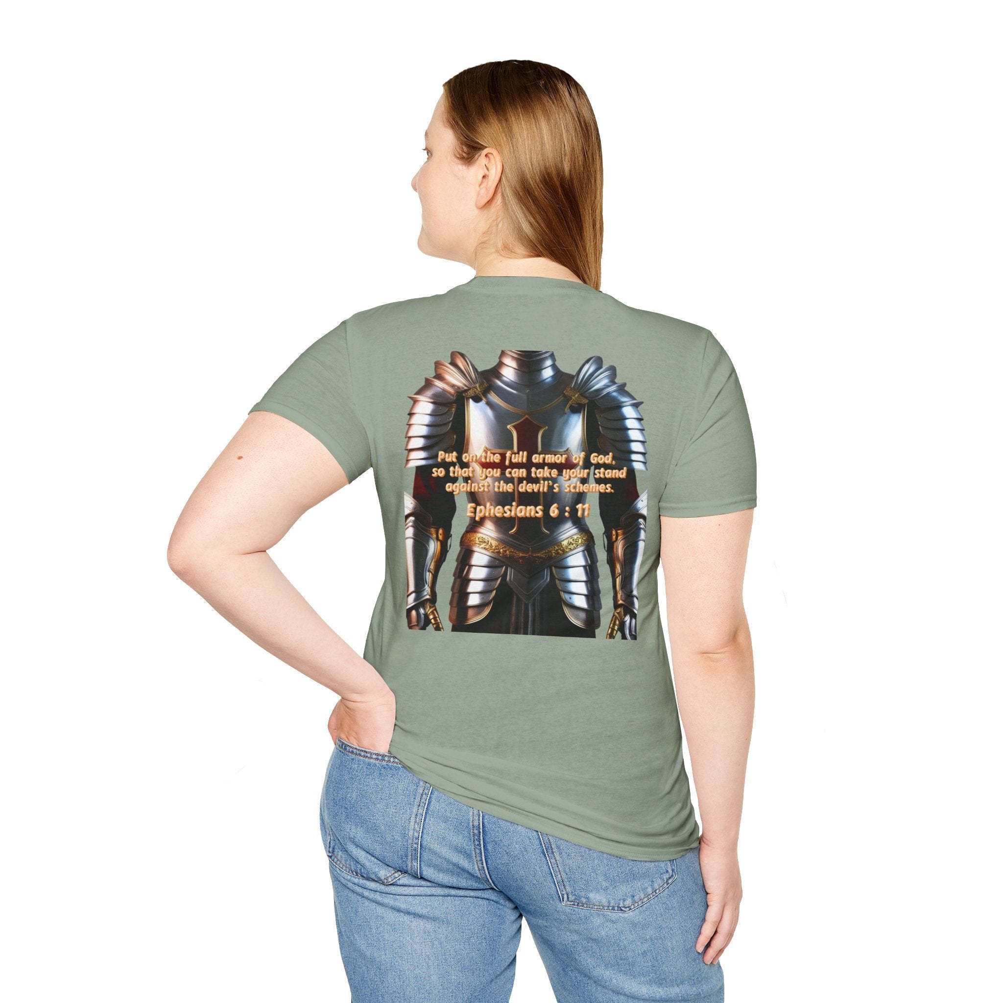 Religious Graphic Armor Of God Design - Unisex Softstyle T-Shirt Printify