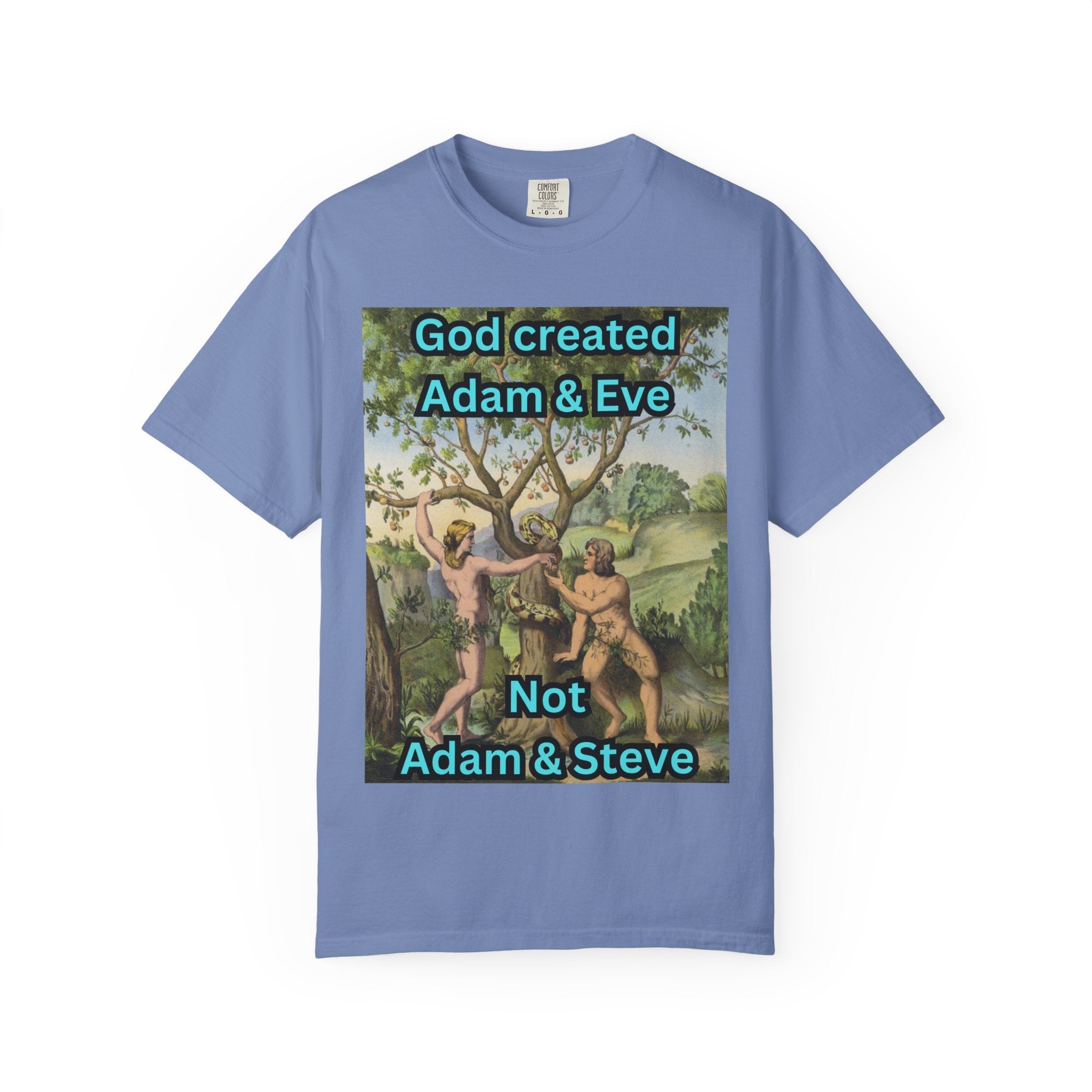 God Created Adam and Eve T-Shirt – Biblical Truth Christian Tee for Bold Faith Printify