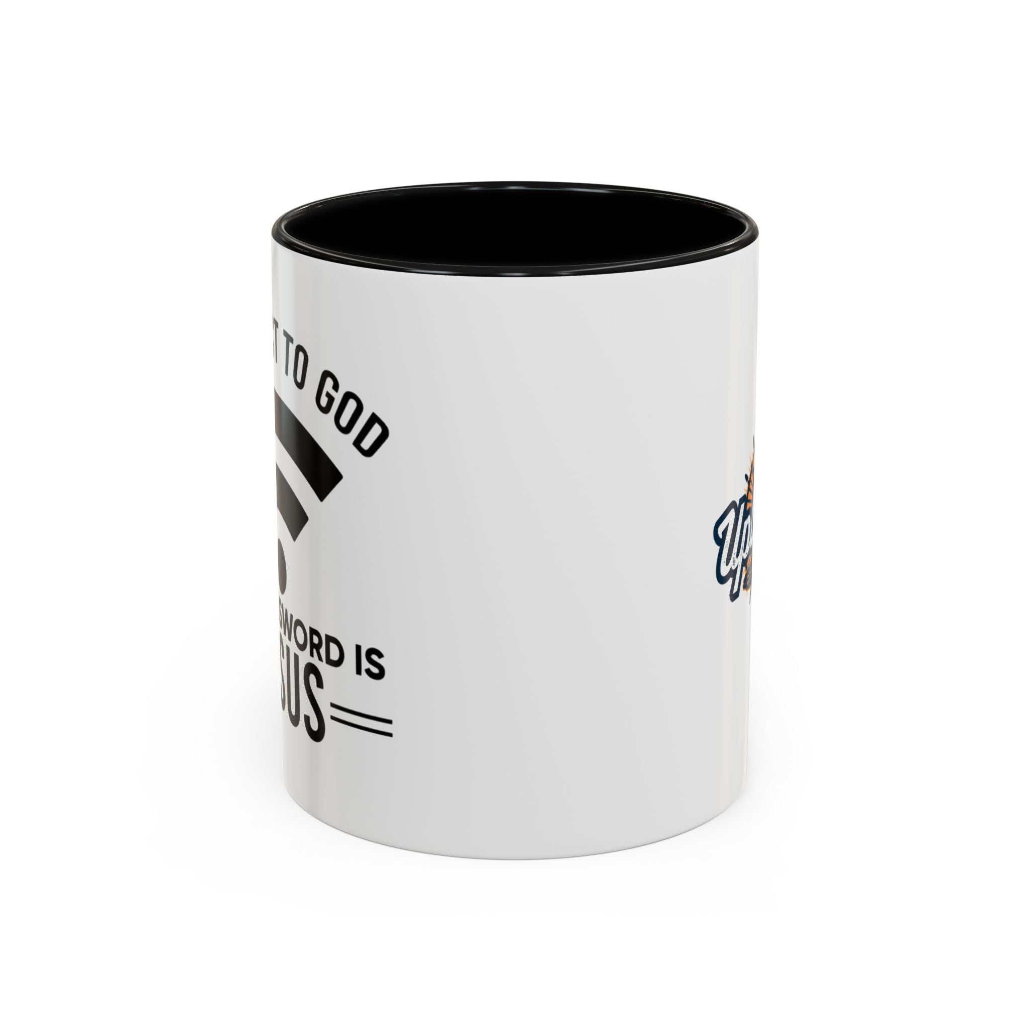 Connect to God Coffee Mug — "WIFI Password is Jesus" Funny Christian Faith Mug Printify