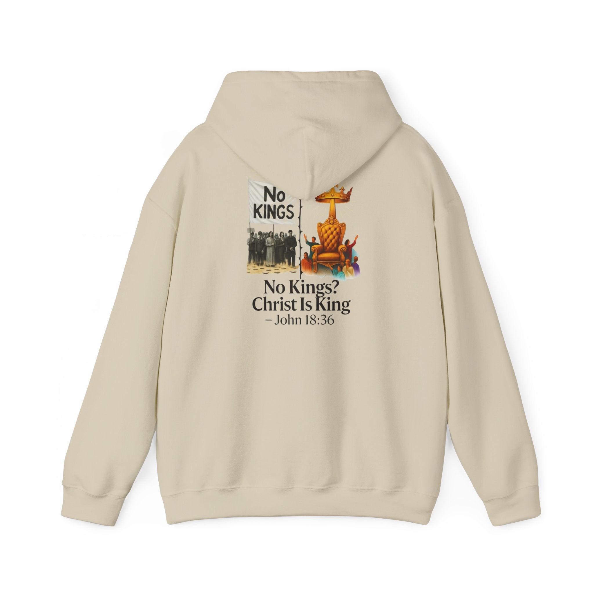 No Kings? Christ is King Hoodie – Bold Christian Hoodie for Sovereign Faith Printify