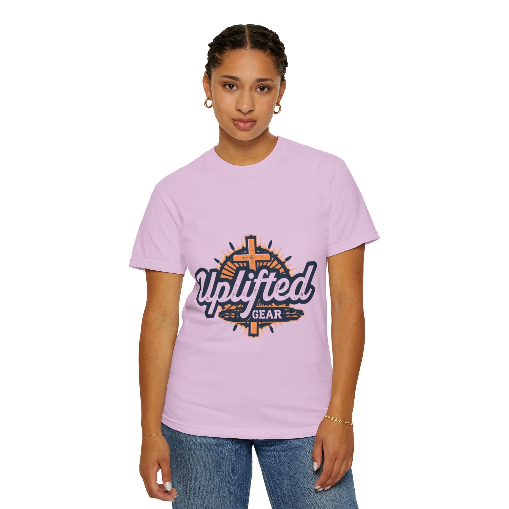 Uplifted Gear Christian T-Shirt – Bold Logo Faith Tee for Inspired Living Printify