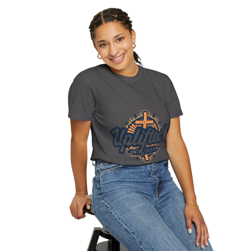 Uplifted Gear Christian T-Shirt – Bold Logo Faith Tee for Inspired Living Printify