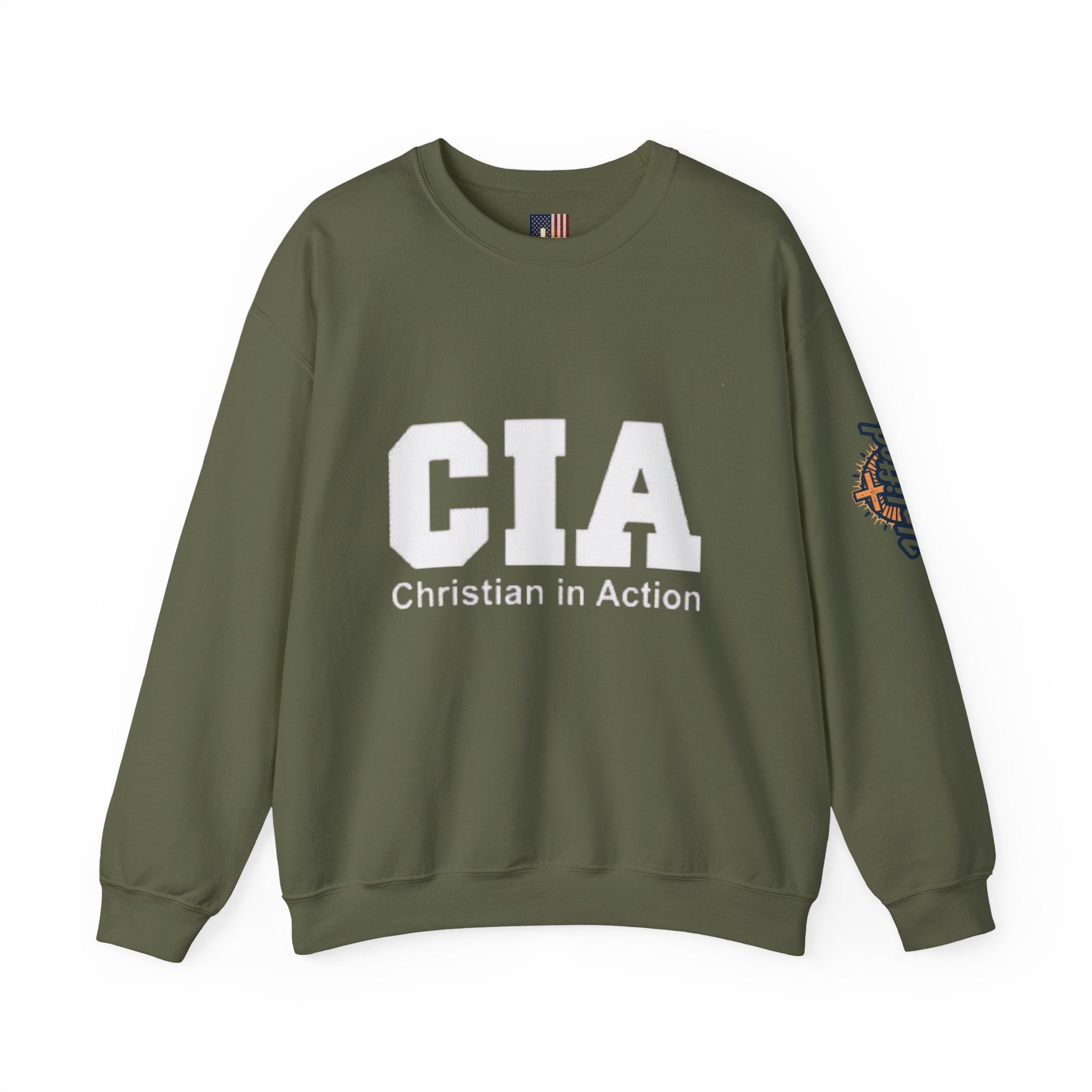 CIA Christian in Action Sweatshirt - Funny Faith Parody Sweatshirt - Mission Ready Apparel Printify