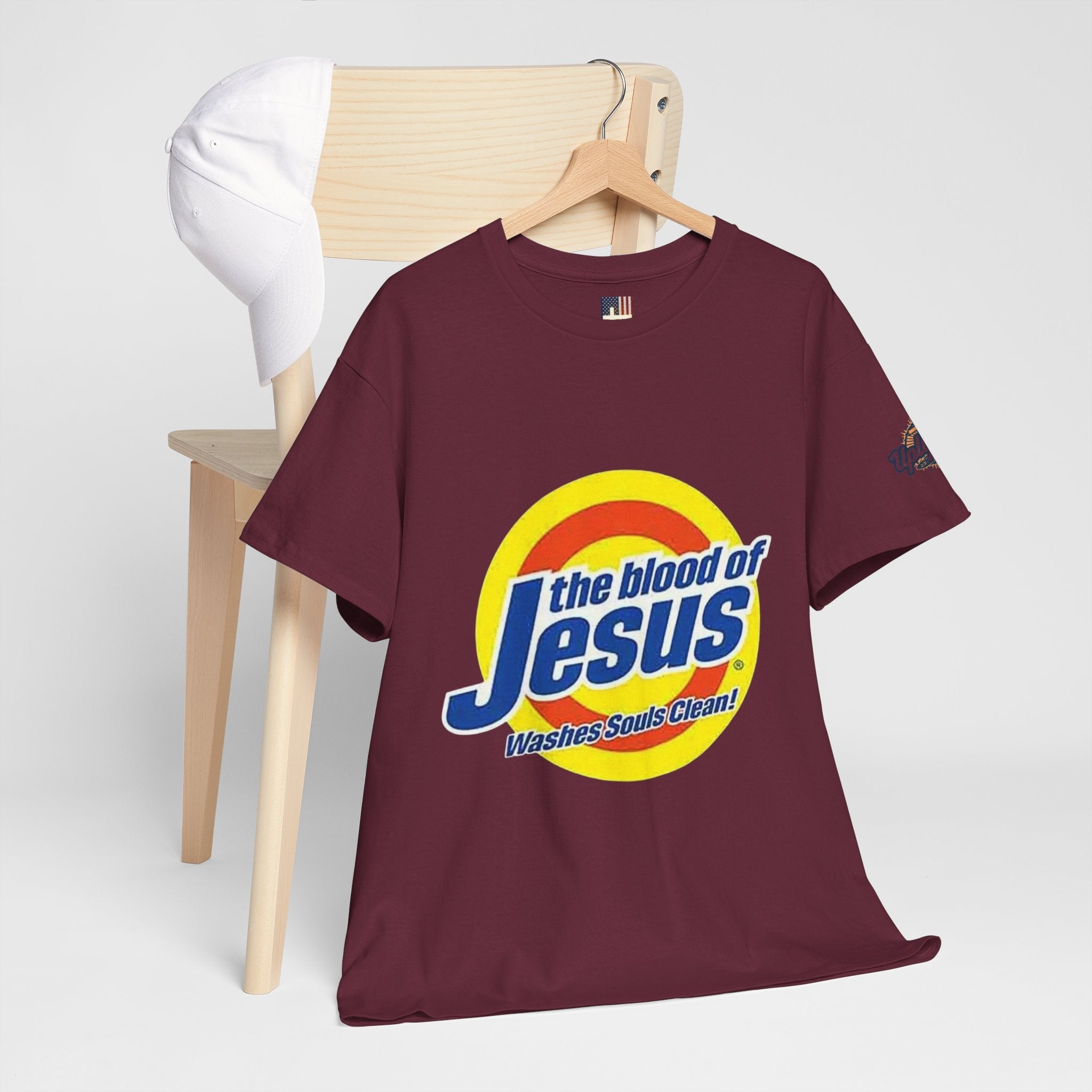 Blood of Jesus Washes Souls Clean T-shirt - Funny Tide Parody - Christian Faith T-shirt Printify