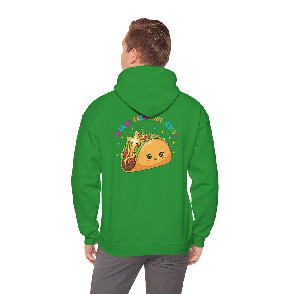 Wanna Taco 'Bout Hoodie – Cozy Christian Pun Hoodie for Faith & Fun Printify