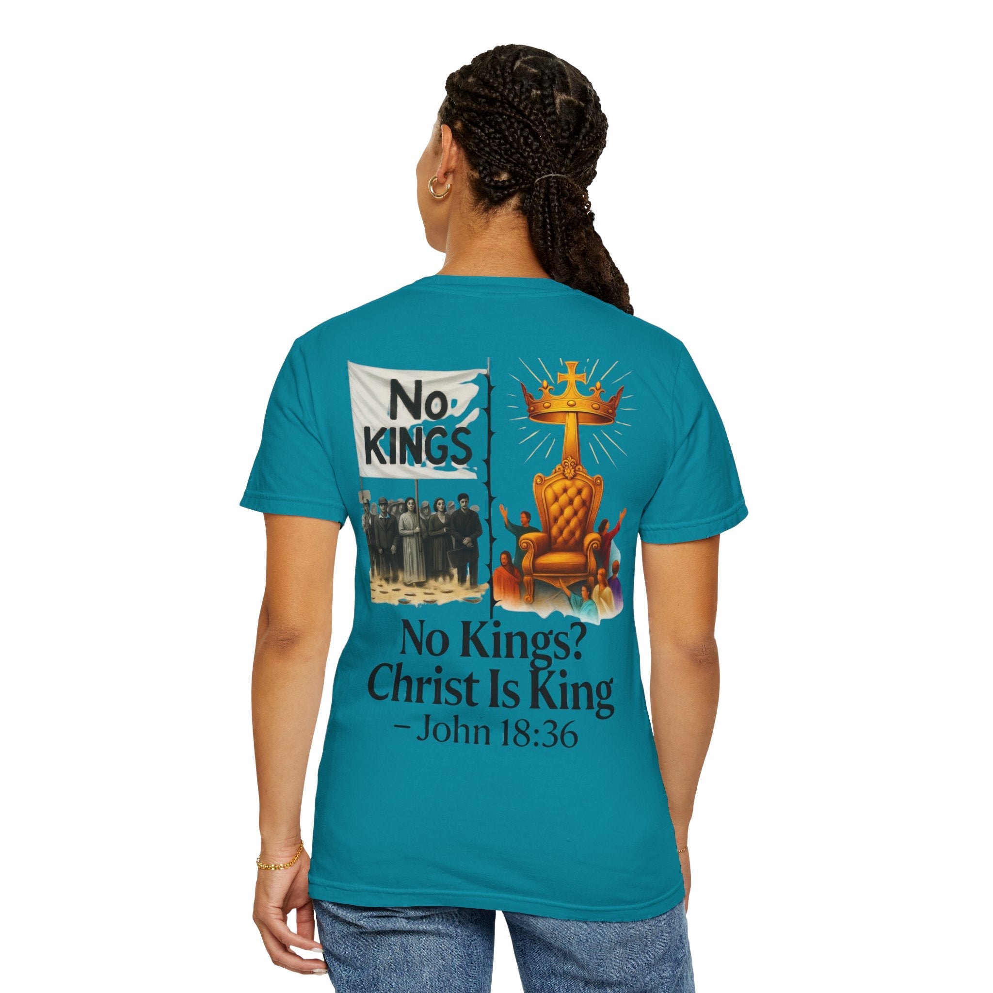 No Kings? Christ is King T-Shirt – Bold Christian Faith Tee for Devoted Believers Printify