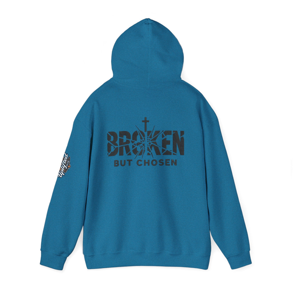 Broken But Chosen Hoodie — Christian Faith Graphic Sweatshirt Printify