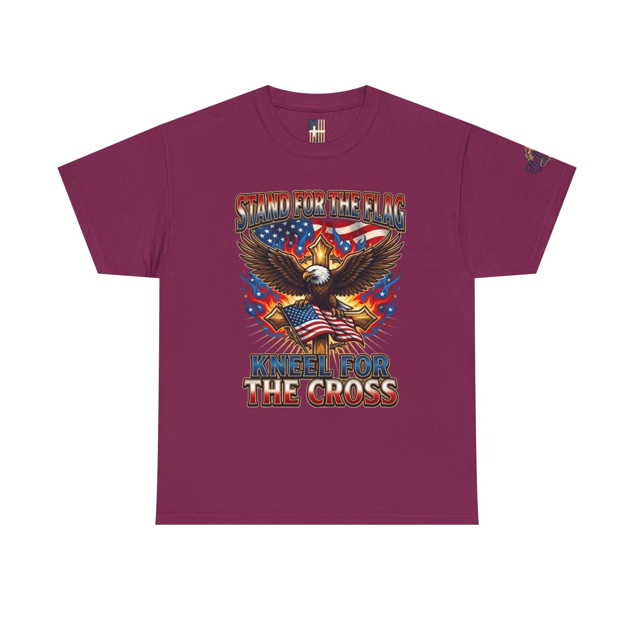 Stand for the Flag Kneel for the Cross T-shirt | Patriotic Eagle T-shirt Printify
