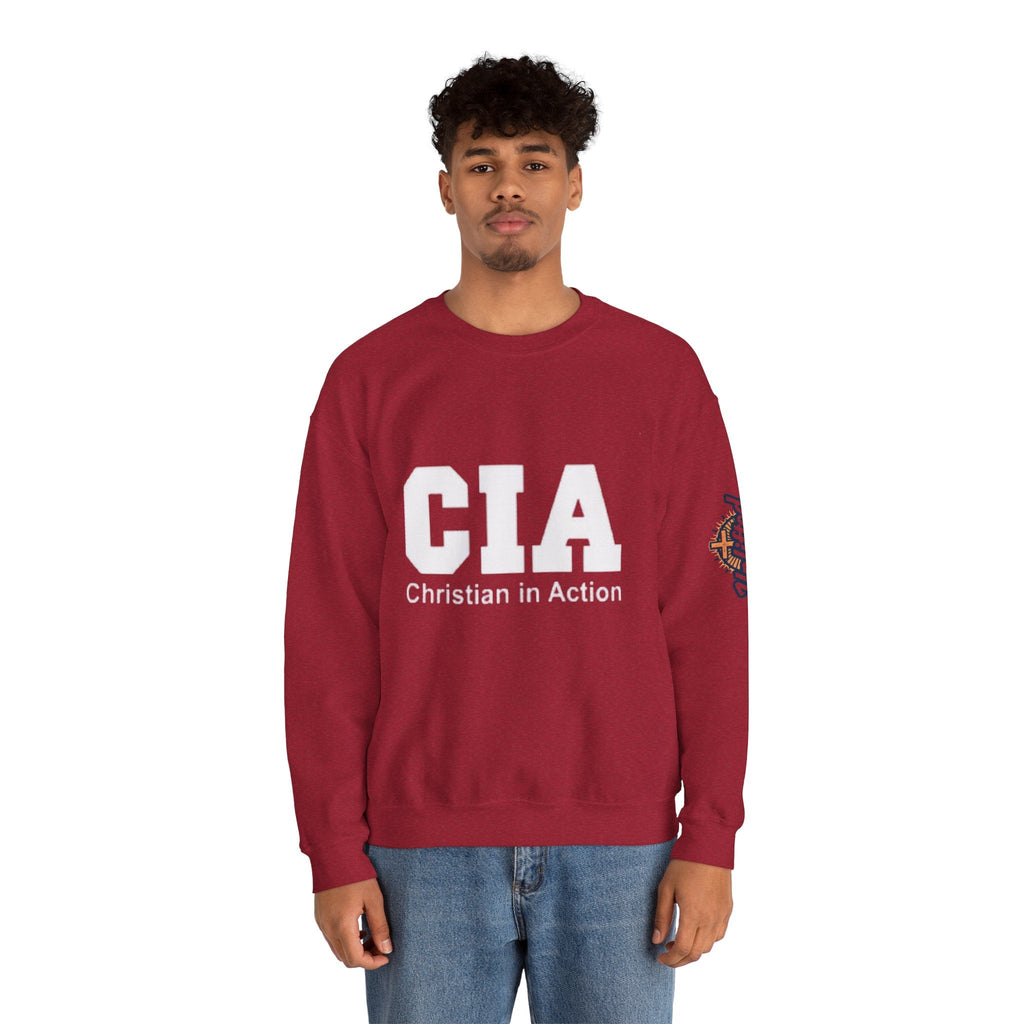 CIA Christian in Action Sweatshirt - Funny Faith Parody Sweatshirt - Mission Ready Apparel Printify