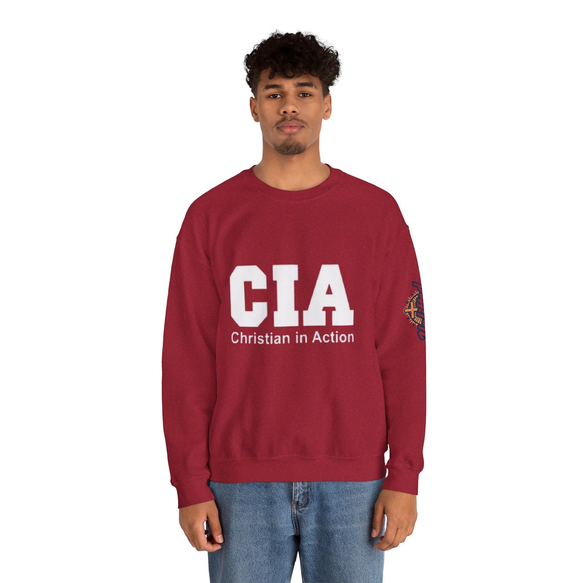 CIA Christian in Action Sweatshirt - Funny Faith Parody Sweatshirt - Mission Ready Apparel Printify