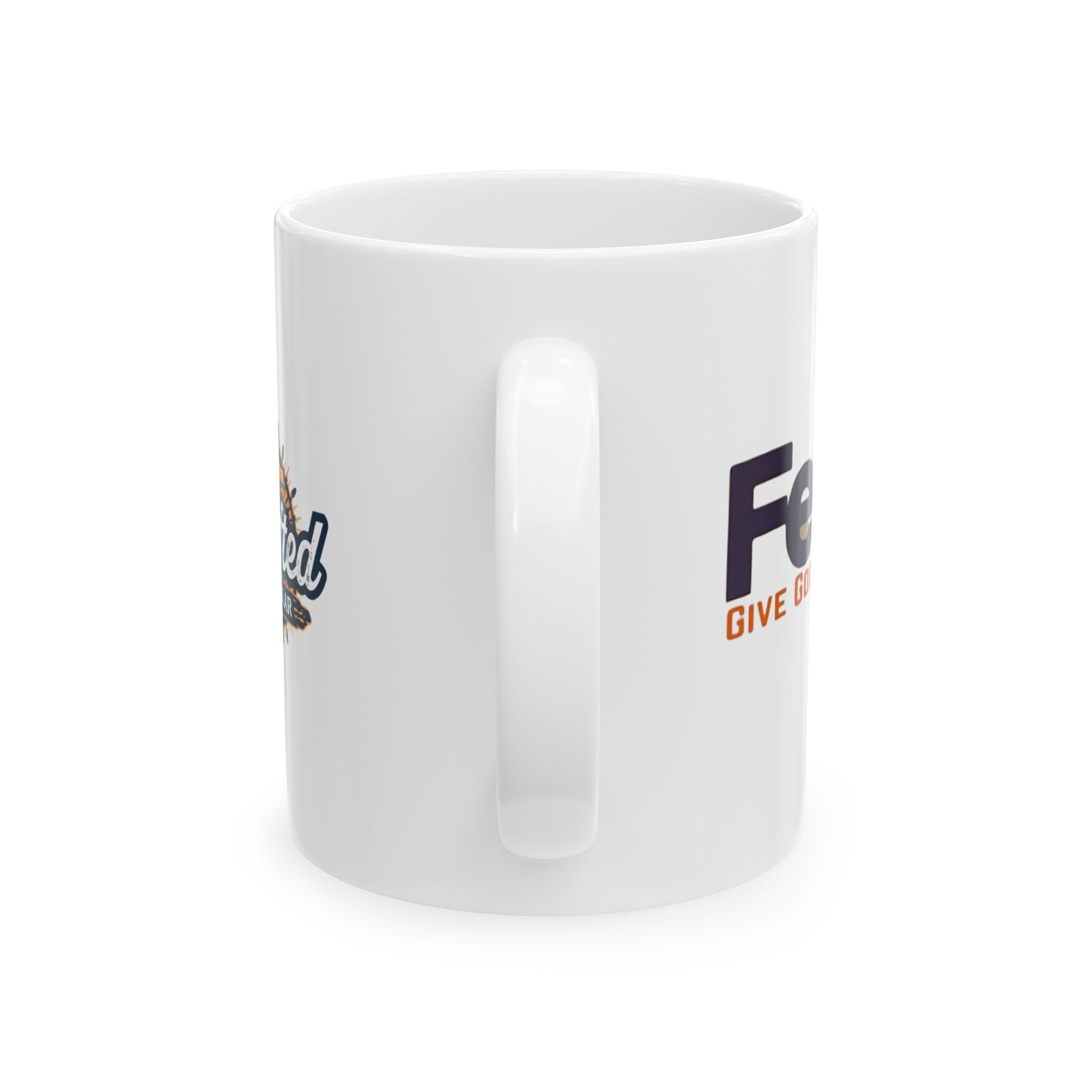 Funny Christian Coffee Mug — “Give God Control, HE Delivers” Accent Mug (11/15oz) Printify