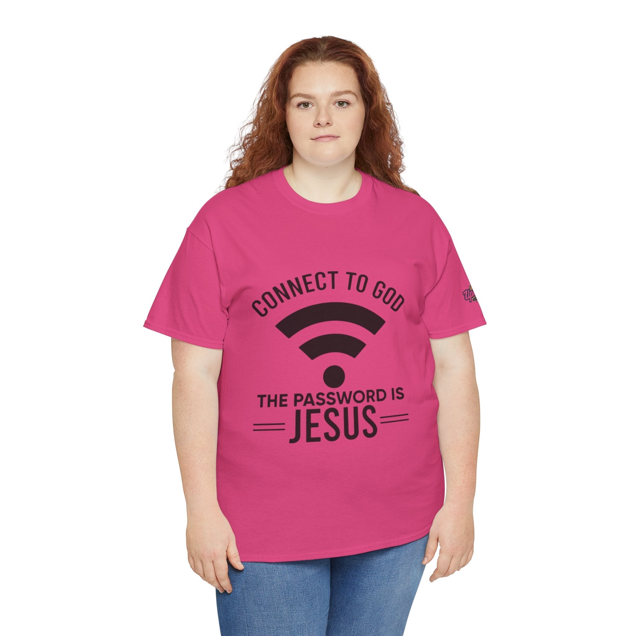 Connect to God T-shirt - WIFI Password is Jesus - Funny Christian Faith T-shirt Printify