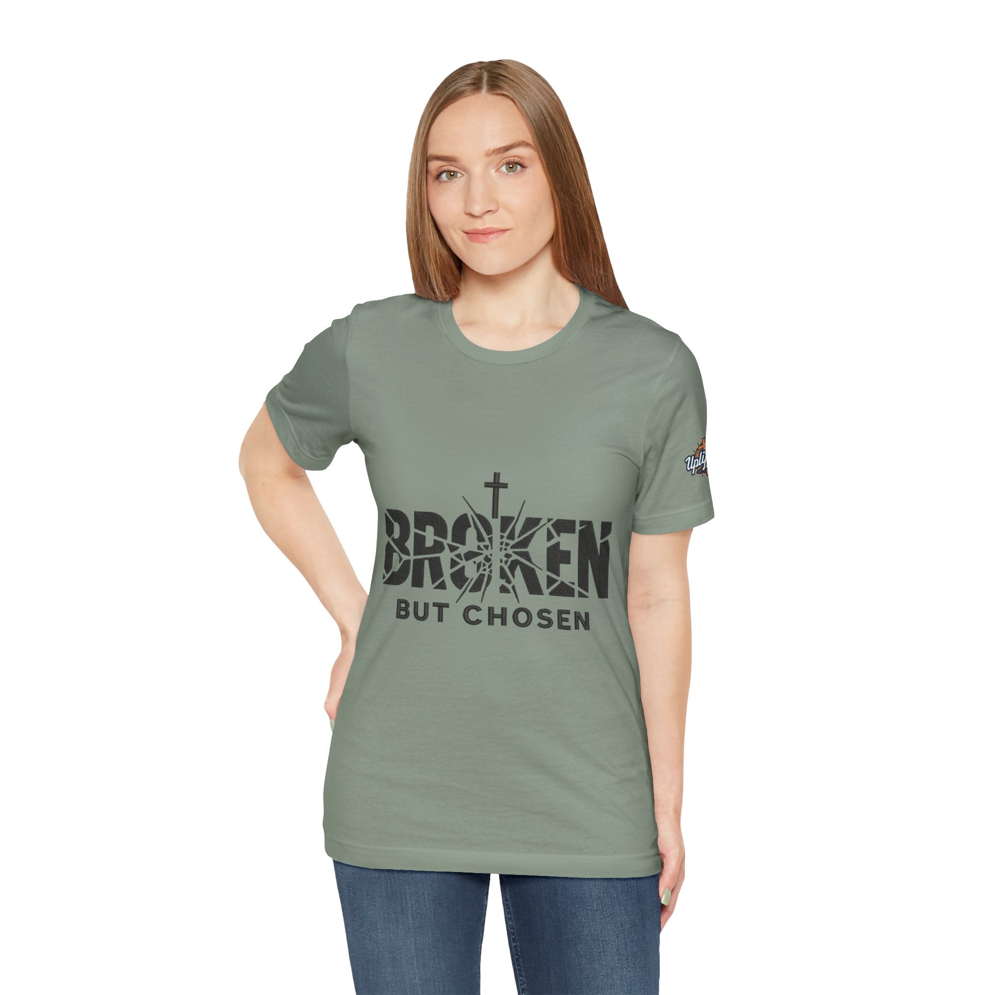 Broken But Chosen T-Shirt — Inspirational Faith Graphic Tee Printify
