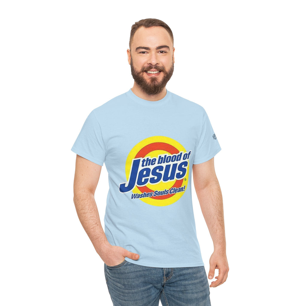 Blood of Jesus Washes Souls Clean T-shirt - Funny Tide Parody - Christian Faith T-shirt Printify