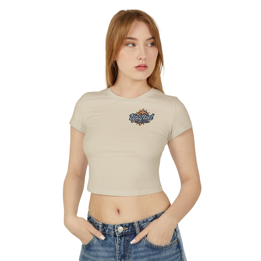 Women's Baby Tee - Phillipians 4:13 Bible Verse Religious Design Printify