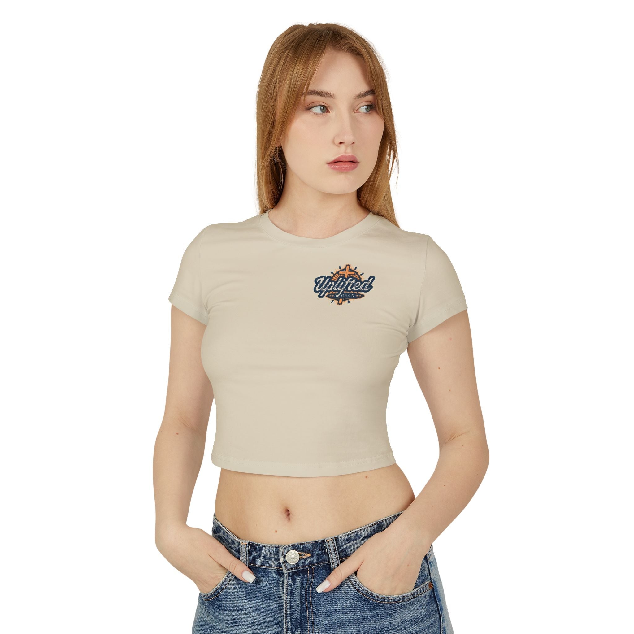Women's Baby Tee - Phillipians 4:13 Bible Verse Religious Design Printify