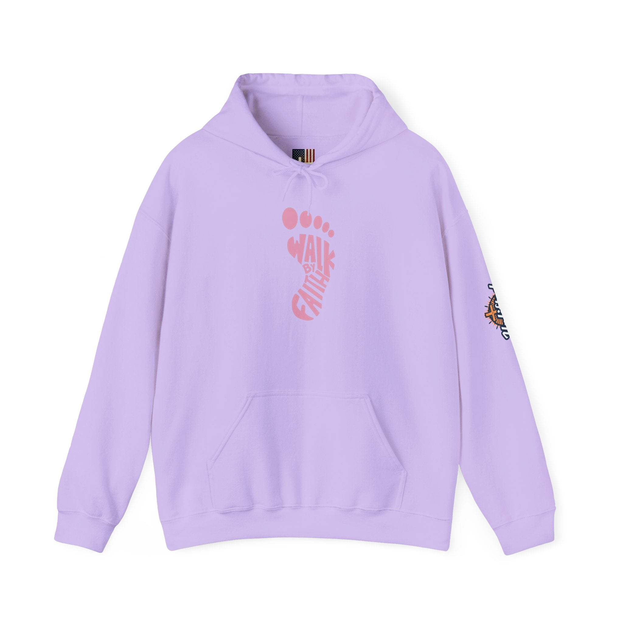 Walk By Faith Footprint Hoodie Printify
