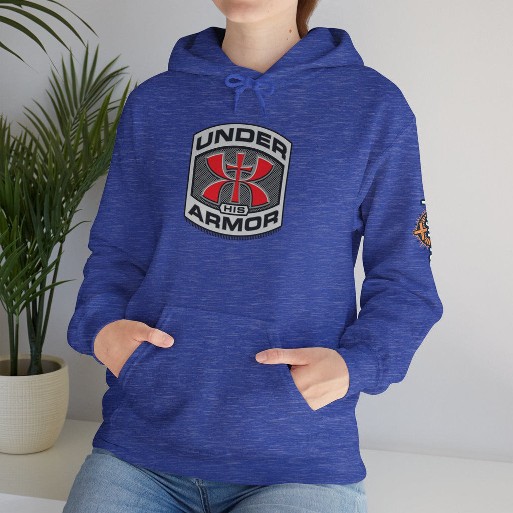 Under Armor Logo Hoodie — Black Athletic Pullover Printify