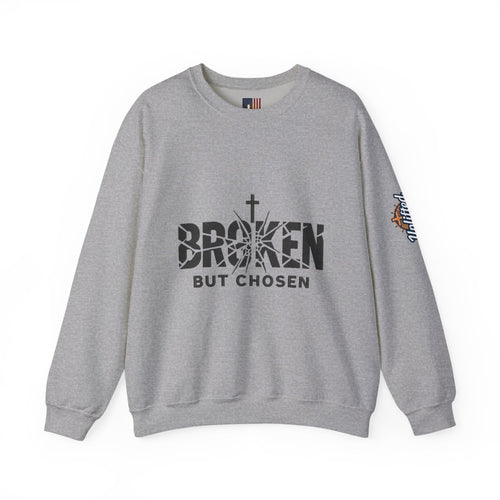 Broken But Chosen Crewneck Sweatshirt Printify