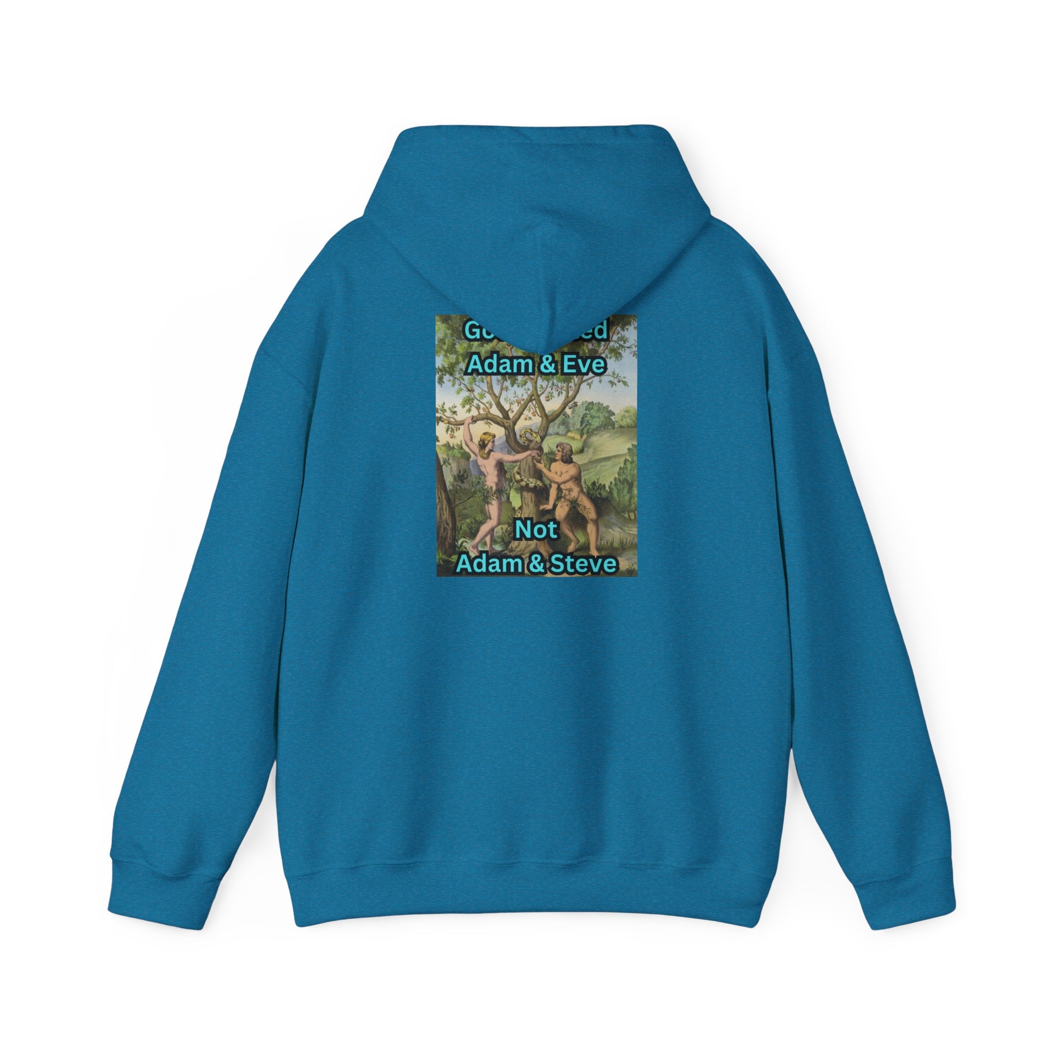God Created Adam and Eve Hoodie – Biblical Truth Christian Hoodie for Unshakable Faith Printify