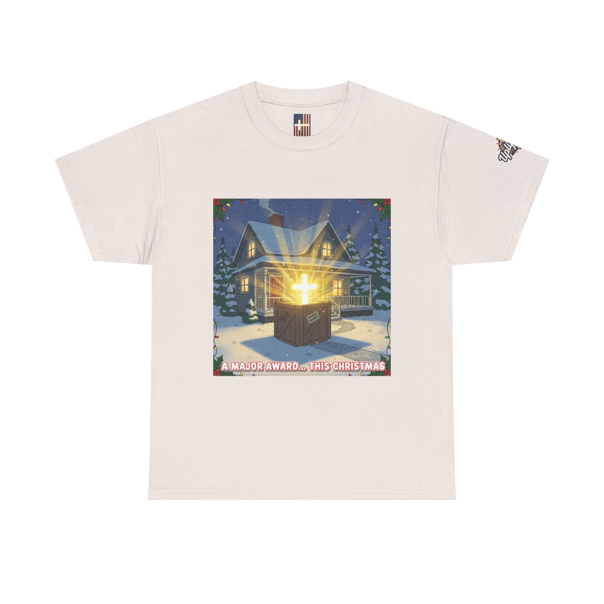 A Major Award This Christmas T-shirt – Fragile Leg Lamp Parody Cross Unboxing Christian T-shirt for Hilarious Faith & Holiday Glow Printify